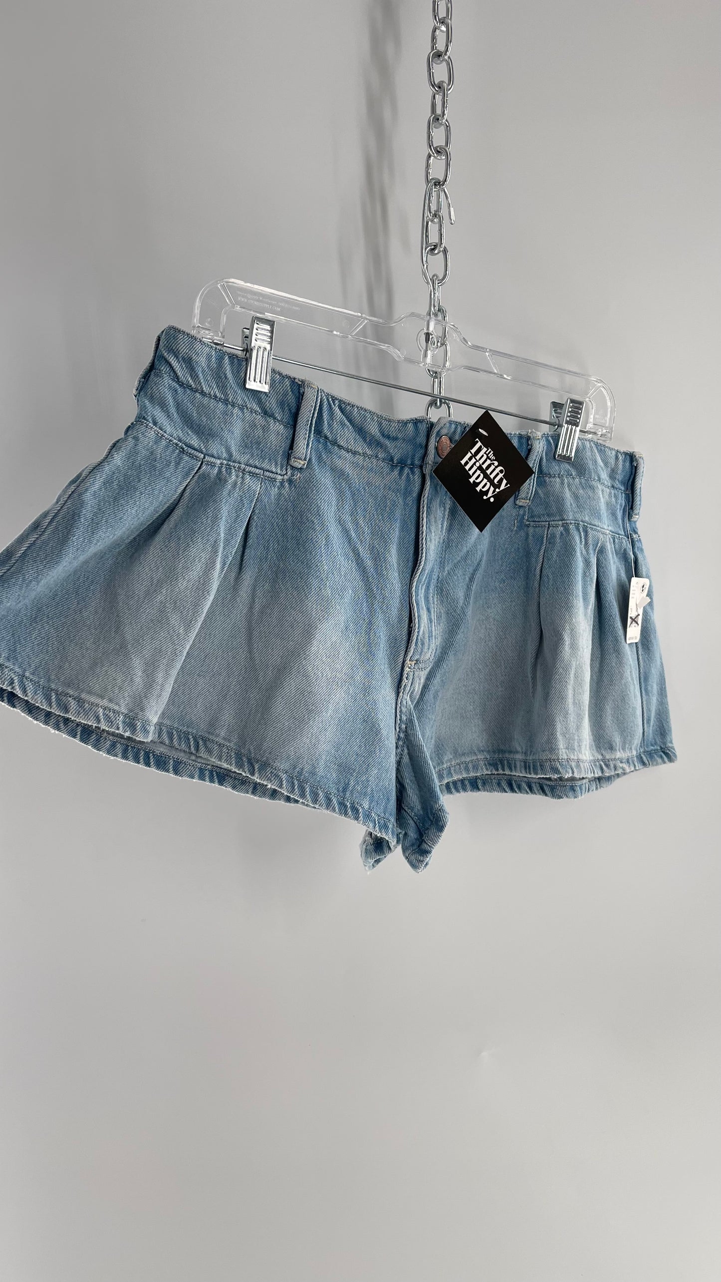 Free People Blue Bell Low Rise Pleated Short with Tags Attached (29)