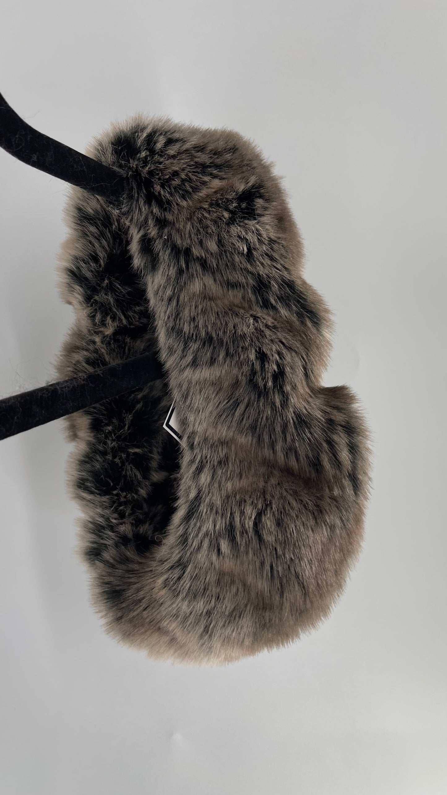 Mixed Tones Brown/Grey Fluffy Furry Headband