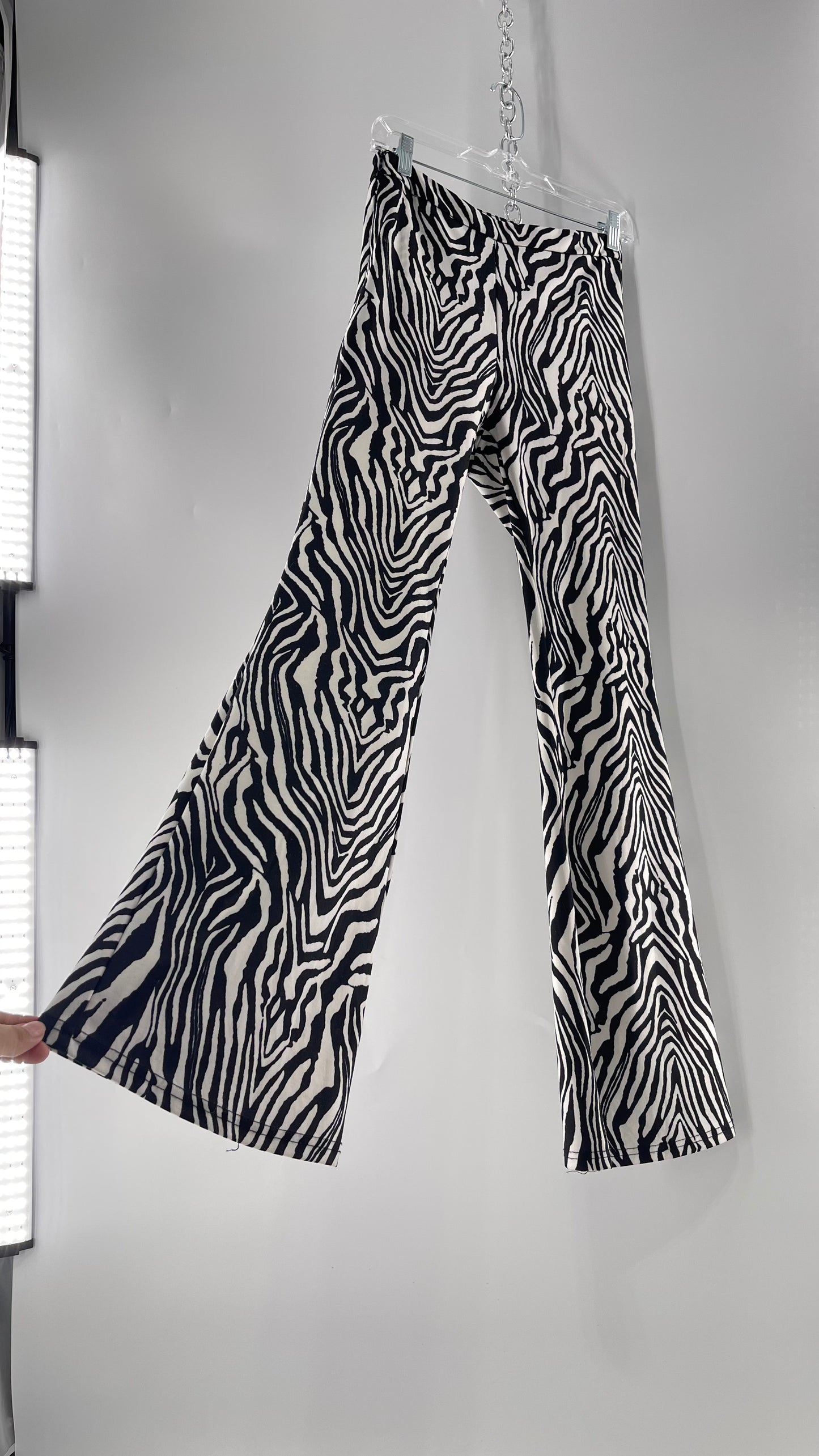 Zebra Printed Flares/Bell Bottoms (C)(Small)