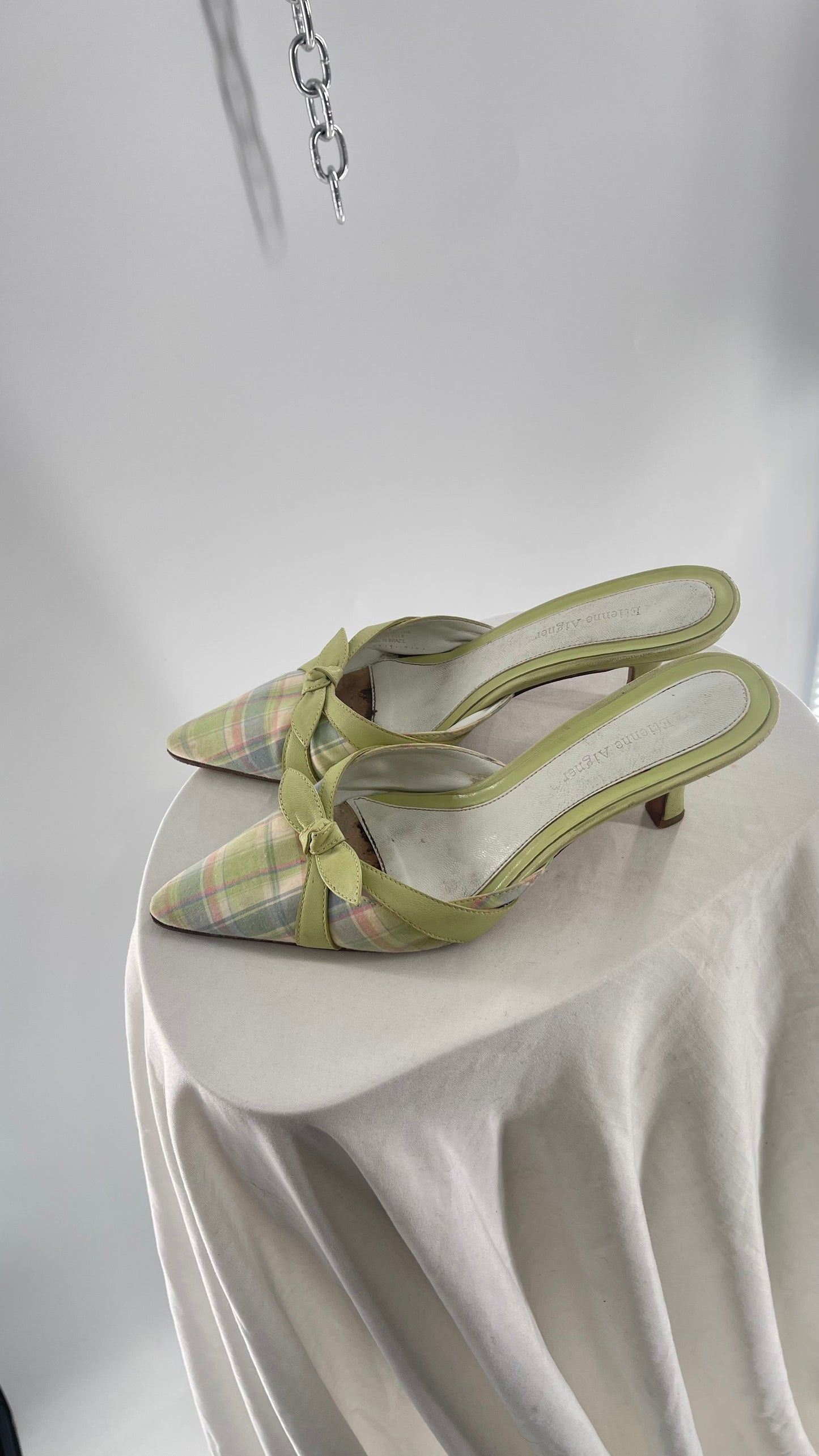 Vintage Etienne Agner Green Kitten Heel (6)