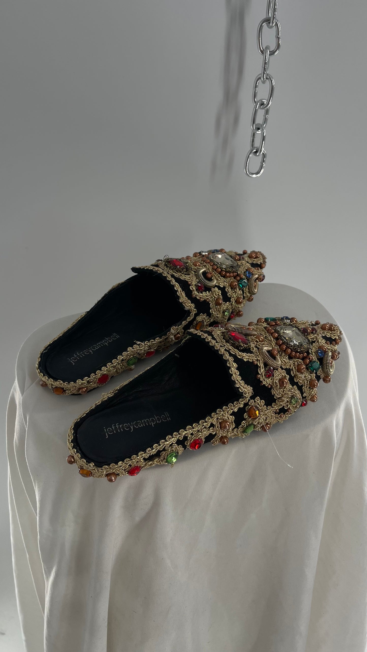 Jeffrey Campbell Sarika Embellished Pointed Mules Covered in Stones, Beads, and Embroidery  (6)