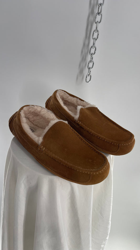 UGG Men’s Ascot Suede Fur Lined Slippers (11)