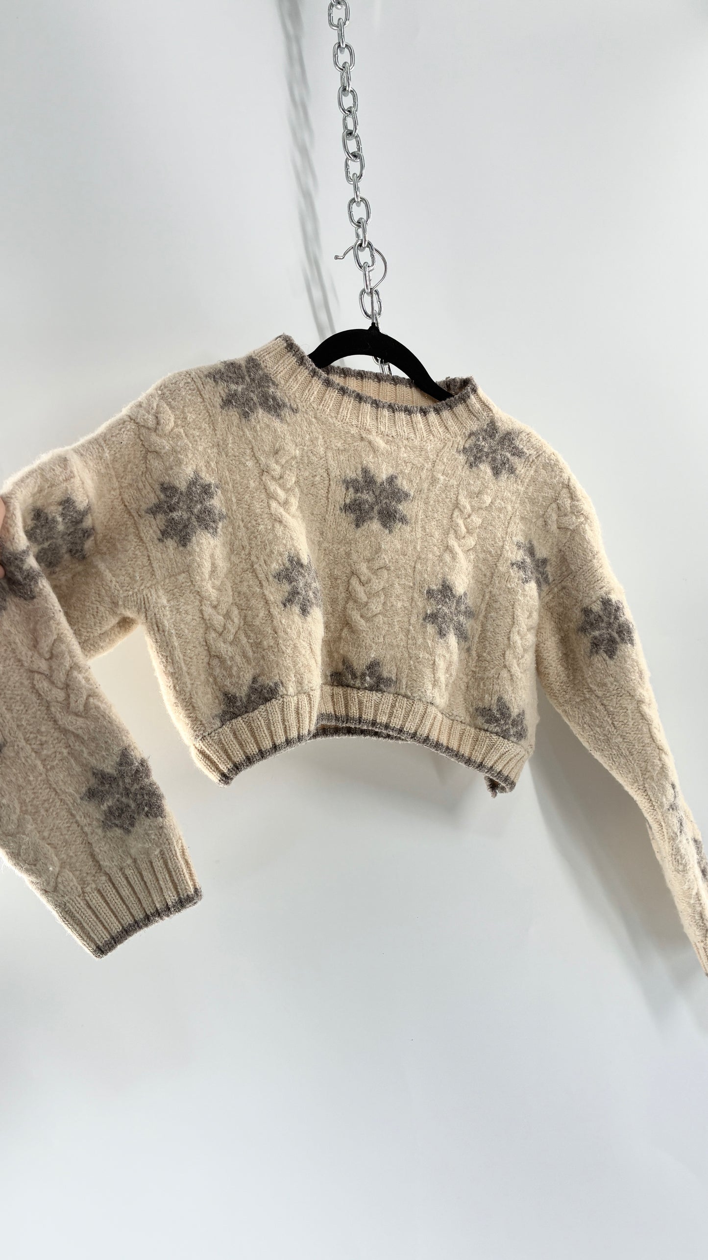 Urban Renewal by Urban Outfitters LAND’S END Thick Wool Land’s End Cropped Sweater (Small)