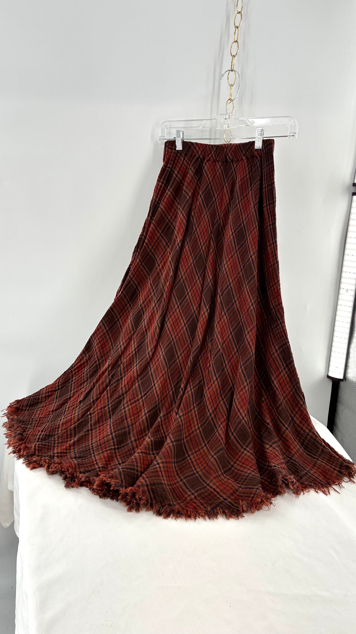 Vintage NATURAL LIFE 100% Cotton Fall Maxi Skirt (XS)