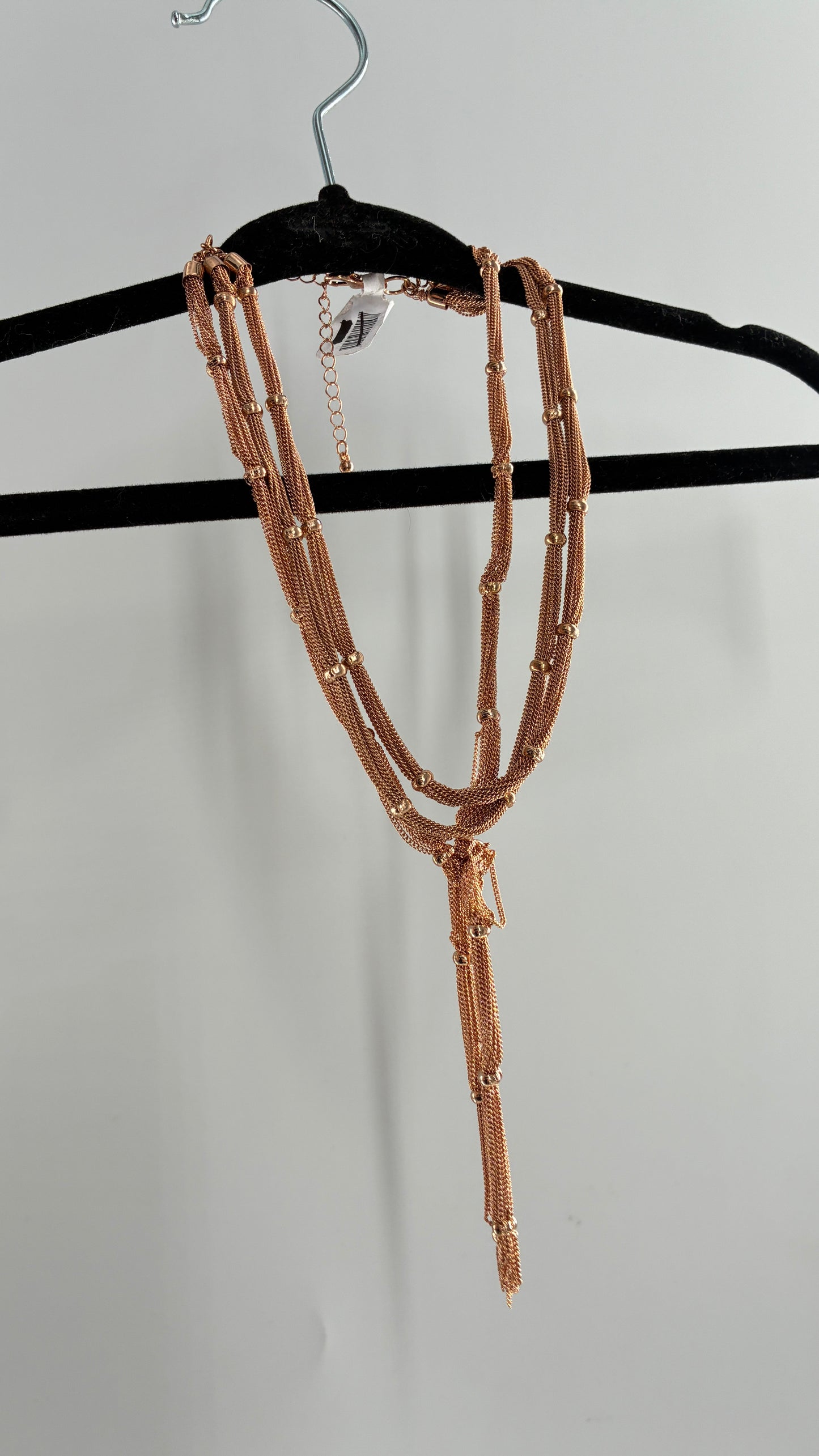 Free People Layered Bronze Chain Necklace