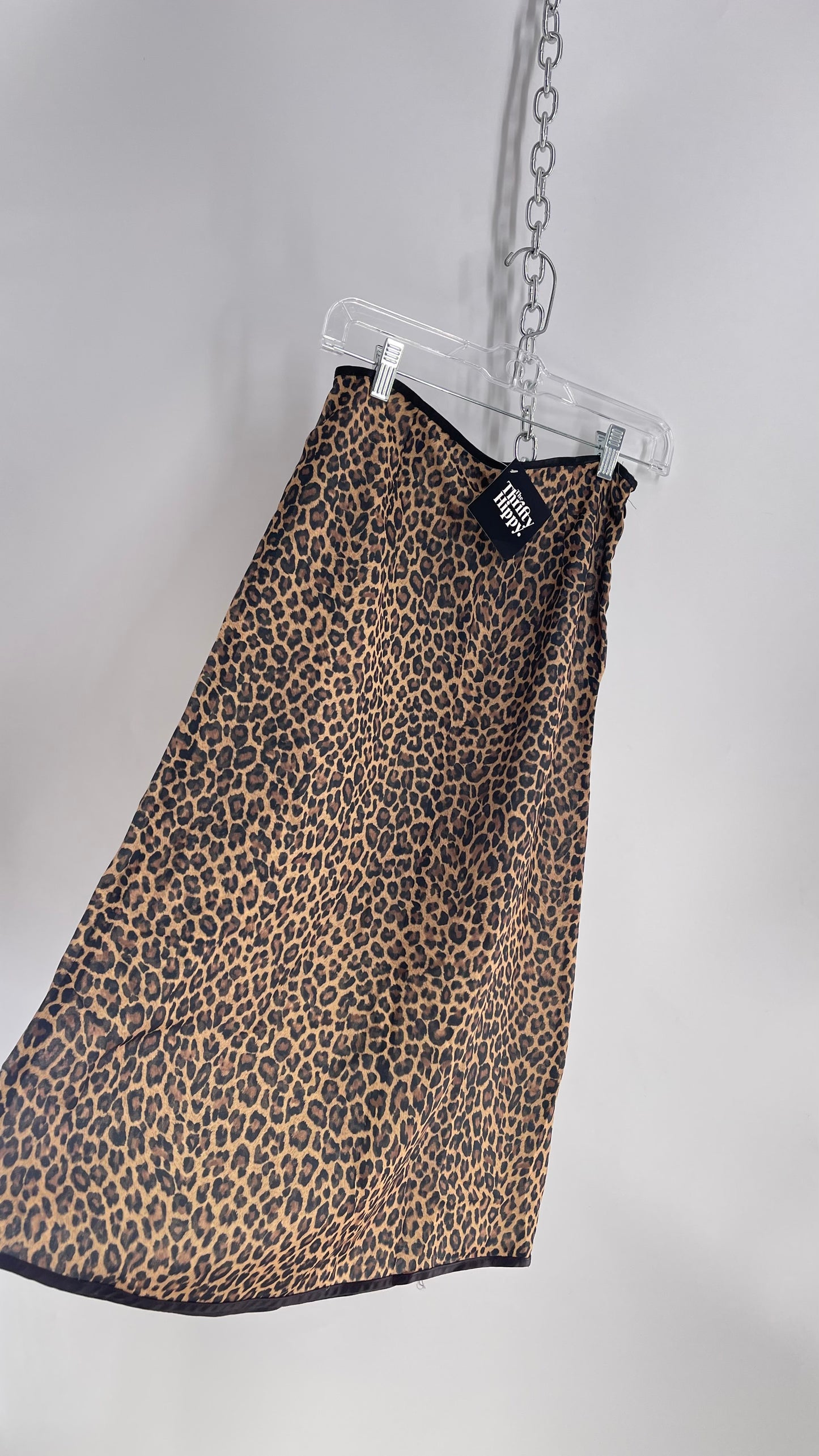 GODDESS 1990s Vintage Cheetah Low Waisted Skirt (Small)