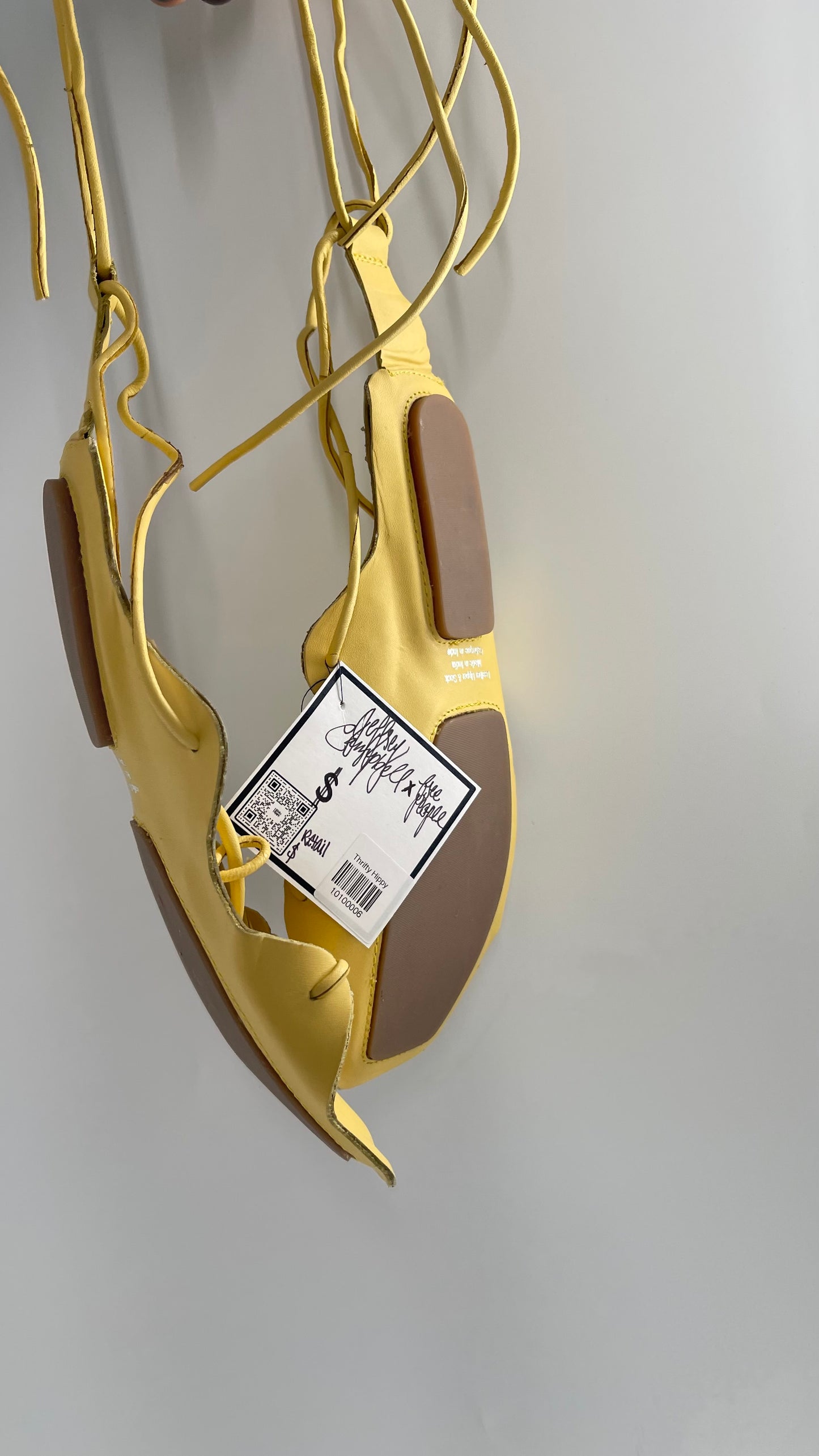 Jeffrey Campbell Dune Drive Yellow Wrap Around Tie Up Sandals (7)