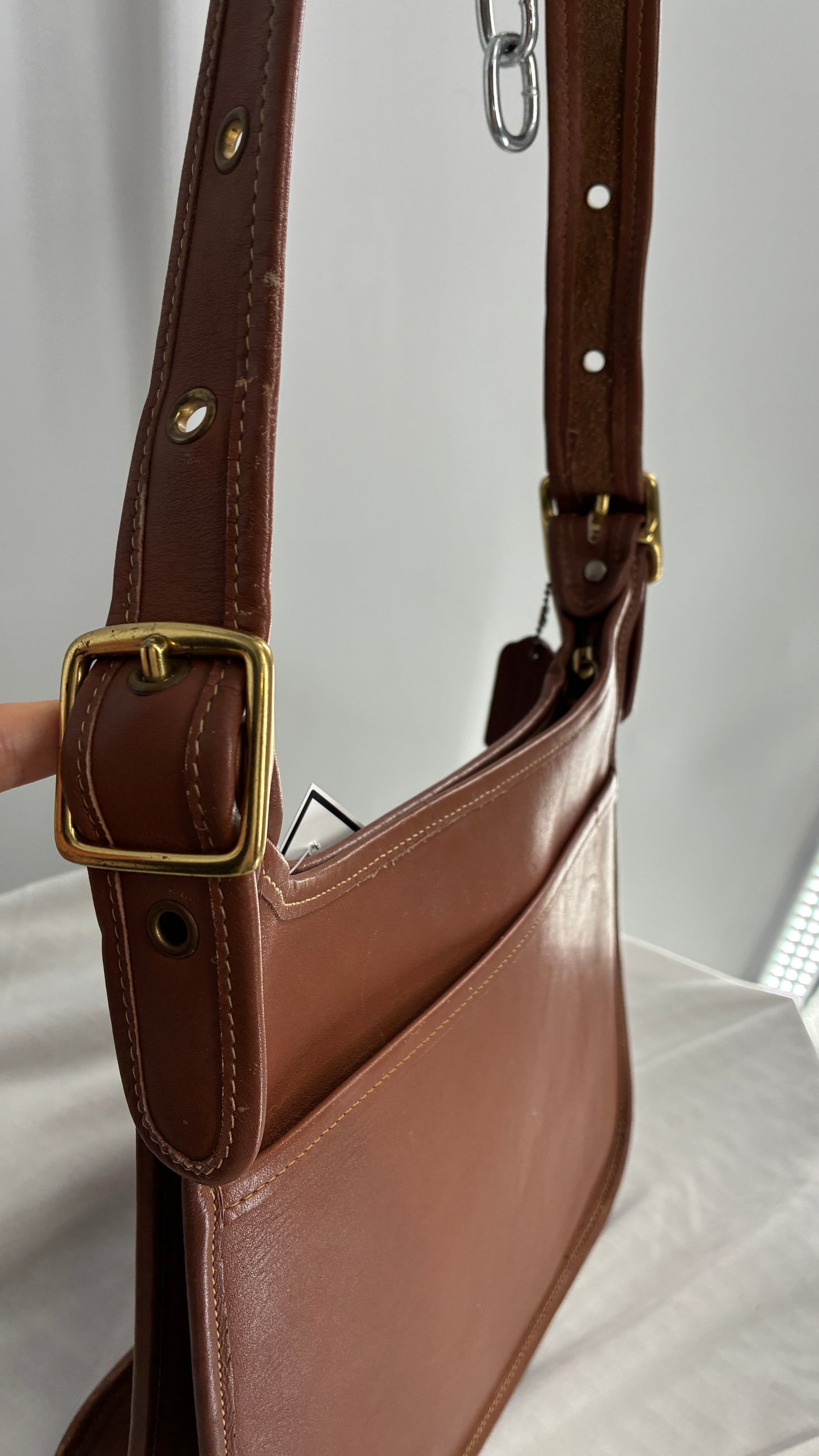 Vintage COACH Brown Leather Legacy Cross Body Shoulder Purse
