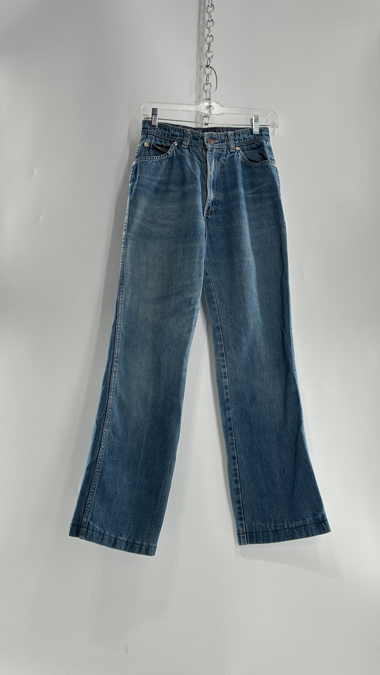 Vintage Oscar de la Renta Light Wash Straight Leg Jeans (10)