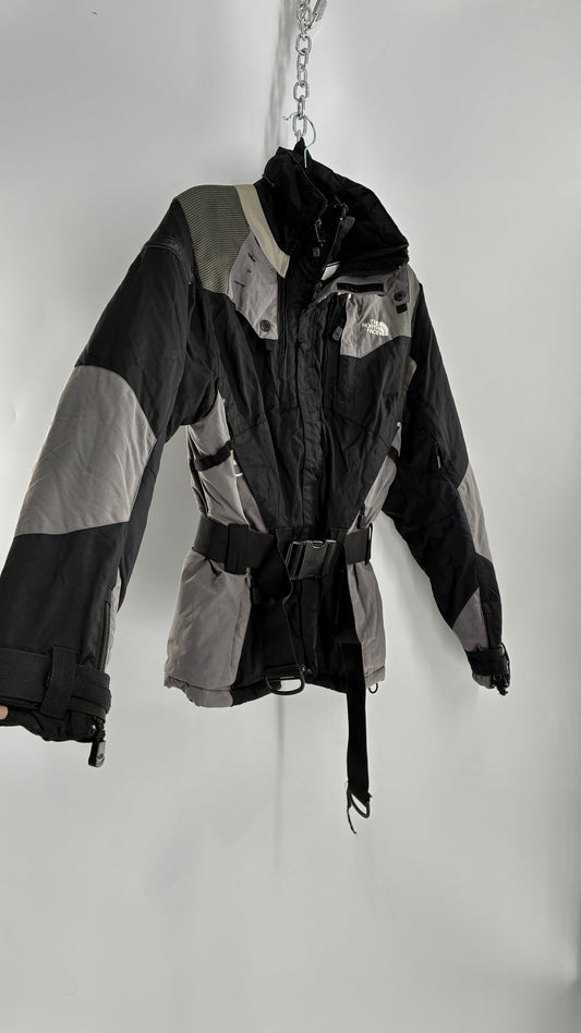 Vintage The North Face Steep Tech Women’s Waist Cinching Belted Ski Style Jacket (Medium)