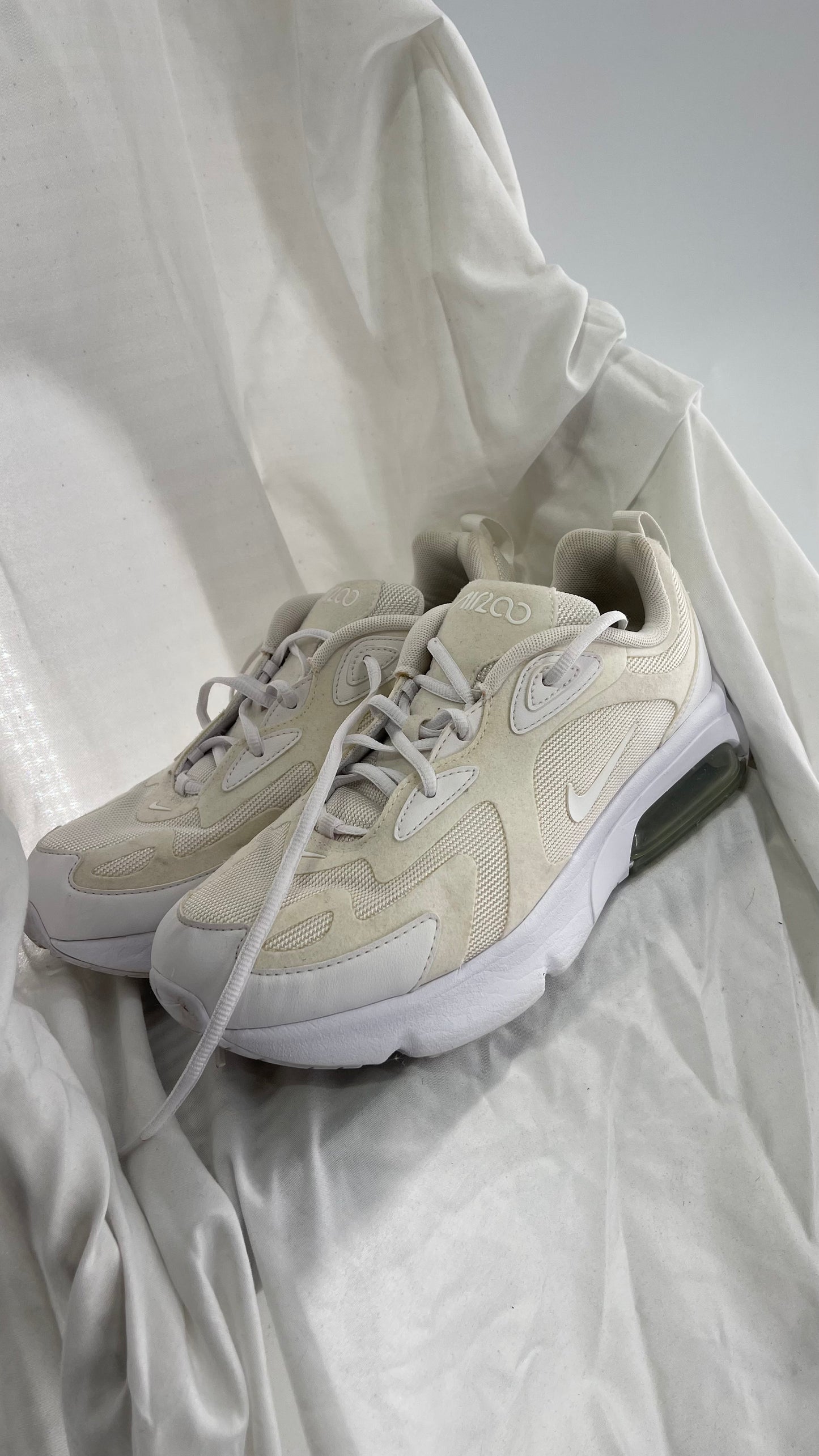 Worn Nike Air 200 Gs Triple White