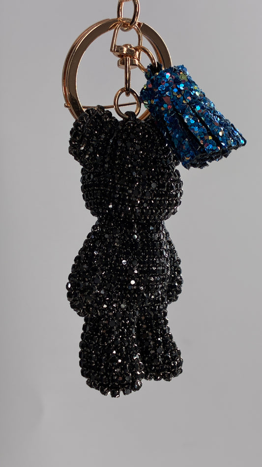 Bedazzled Bear Keychain