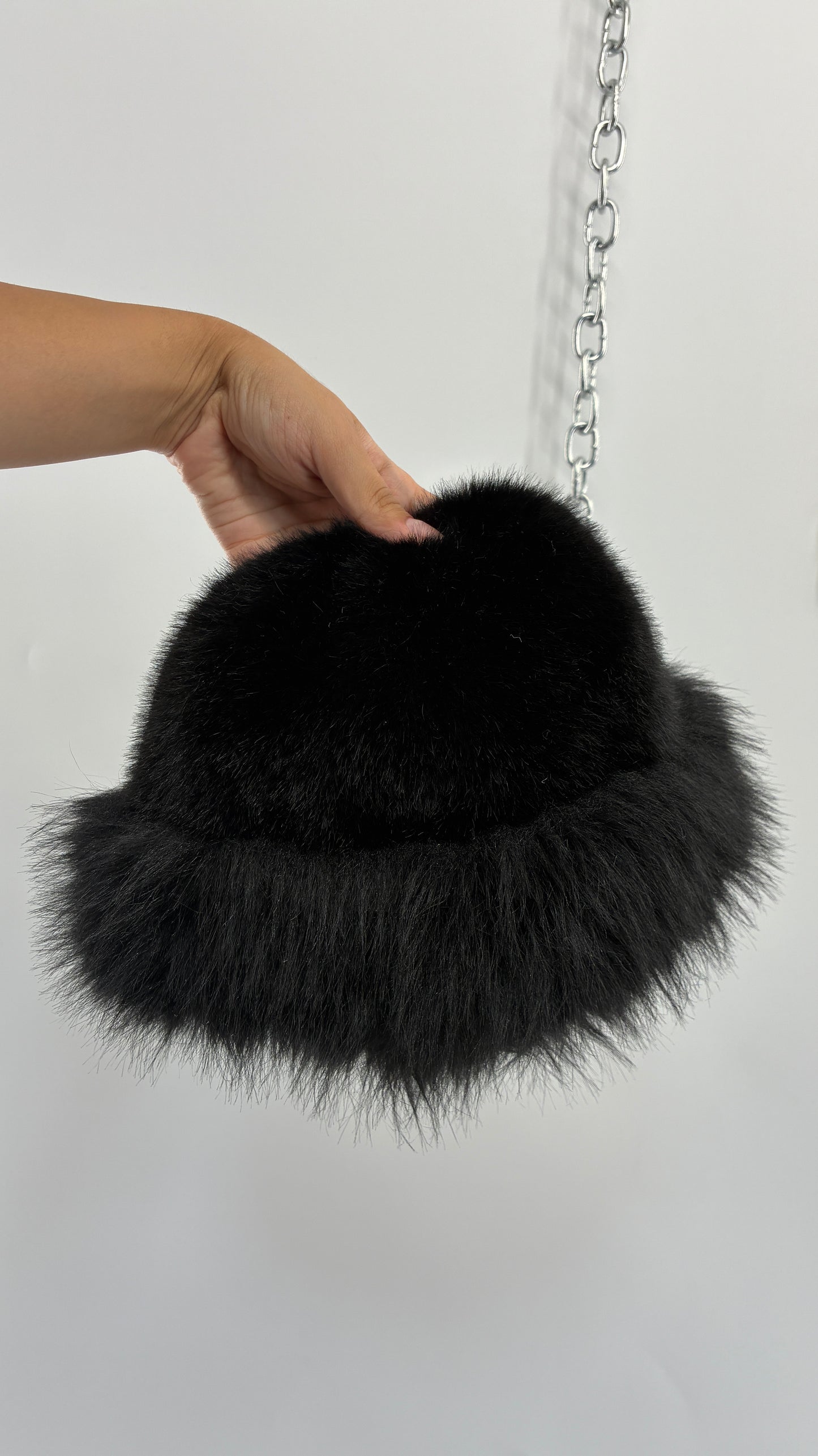 Vintage Faux Fur Cap with Thick Banded Trim