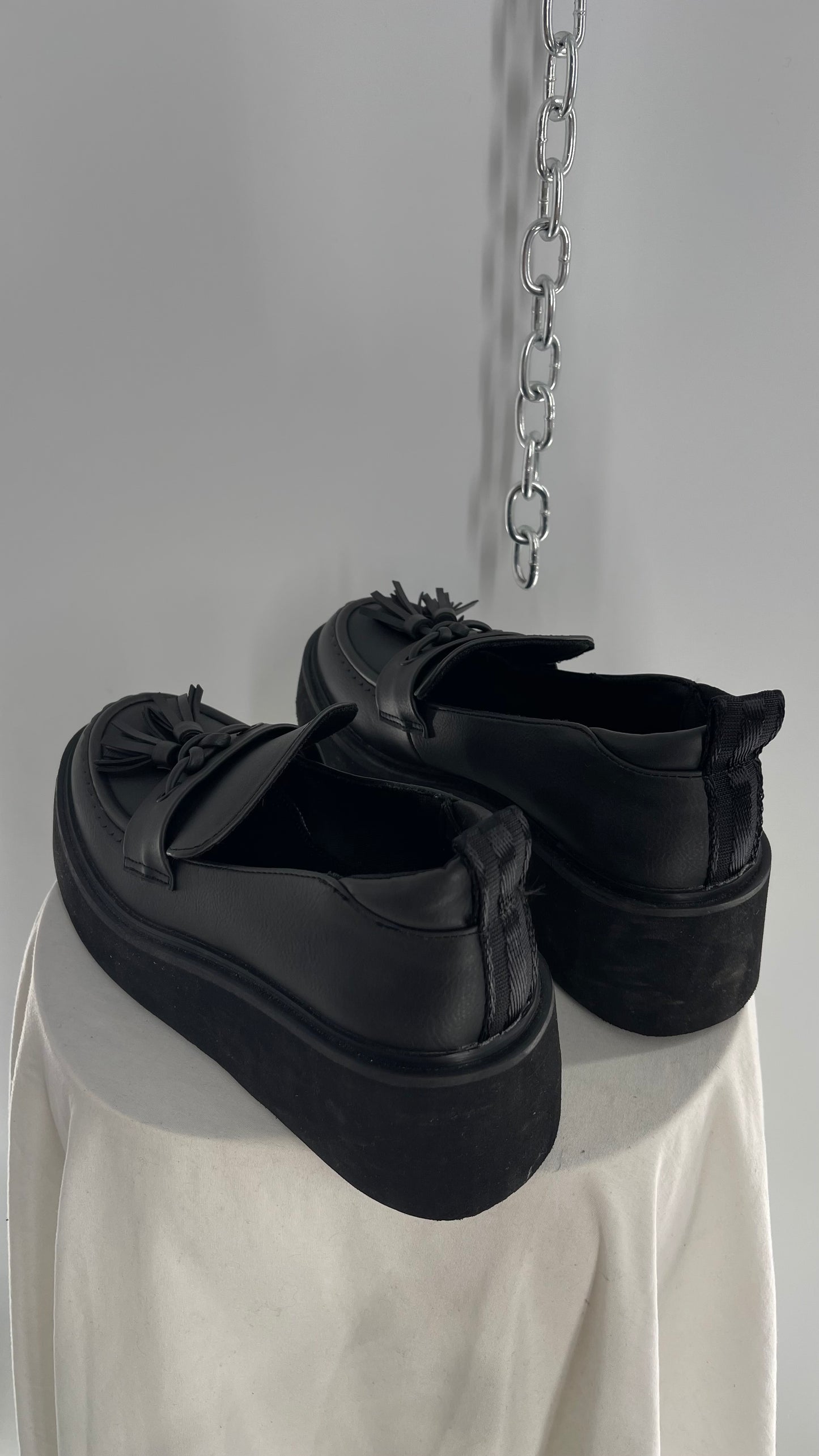 Rare Vintage Rocketdog Black Oxford Wedge Platforms (8)