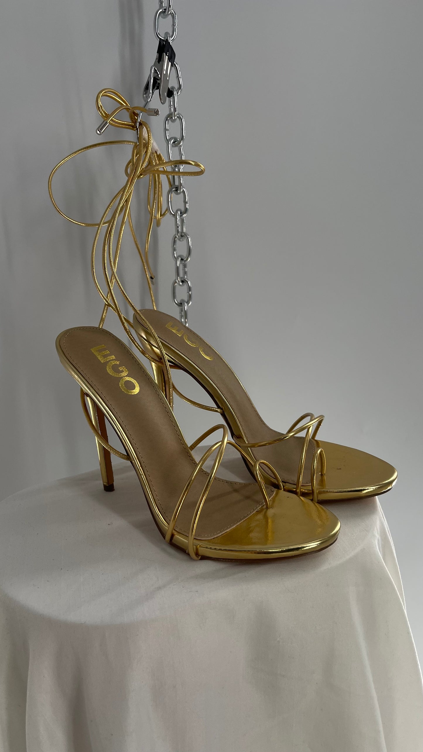 EGO Gelato Gold Strappy Heels (7)