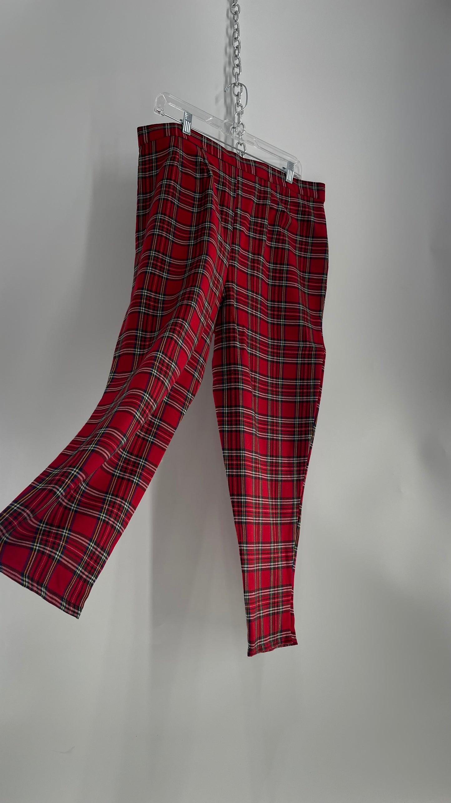 Urban Renewal Red Holiday/Christmas Plaid Trouser with Pockets (Large)