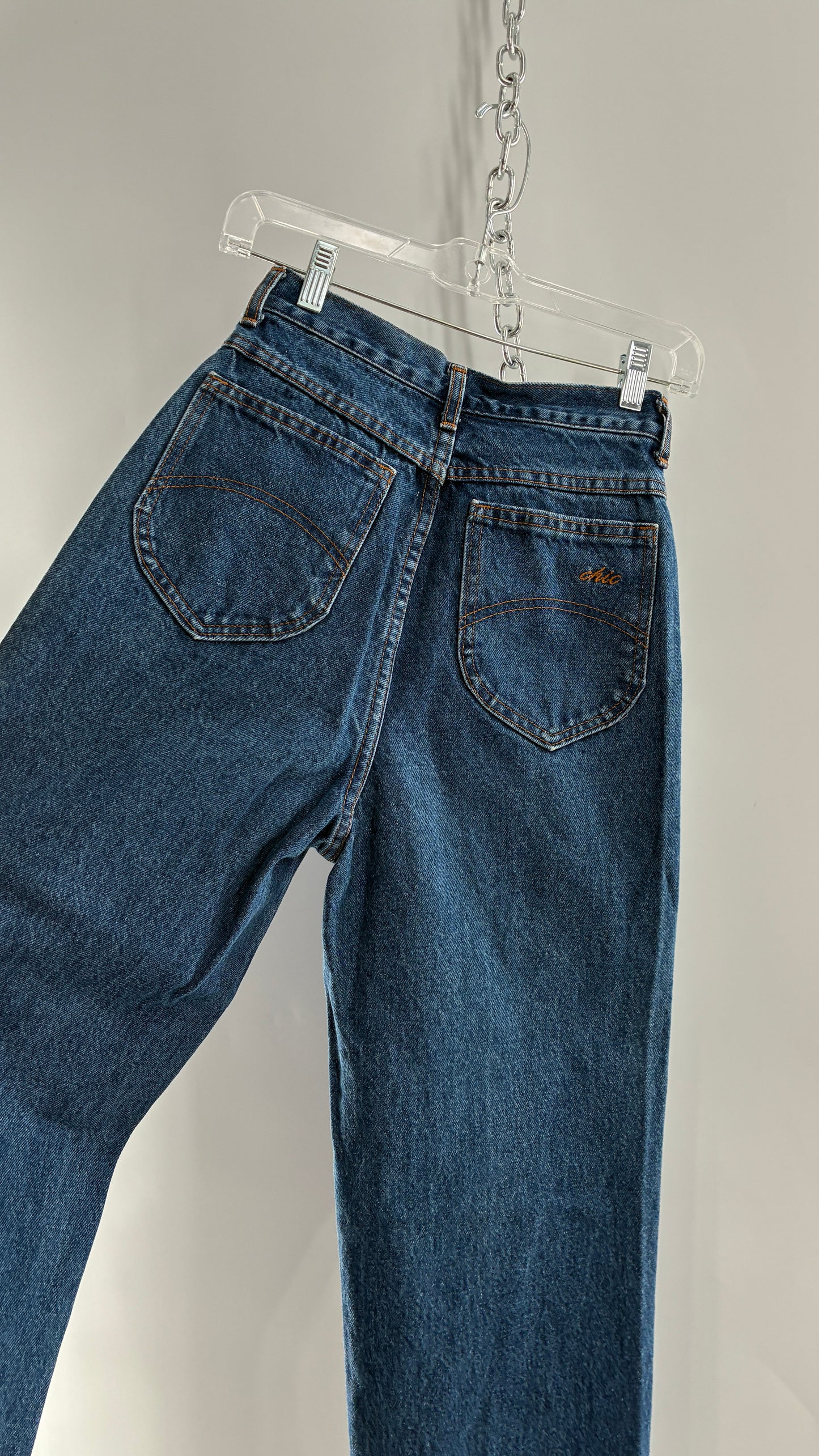 Vintage 1980s CHIC Ultra High Waisted Jeans (5Tall)