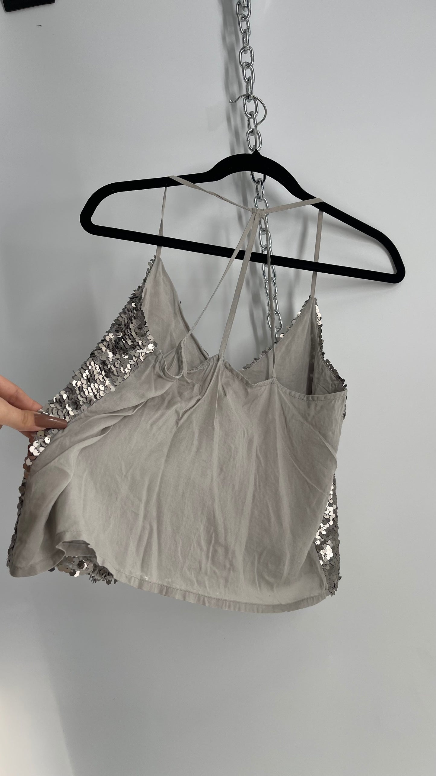 Silver Sequin Tank (Small)