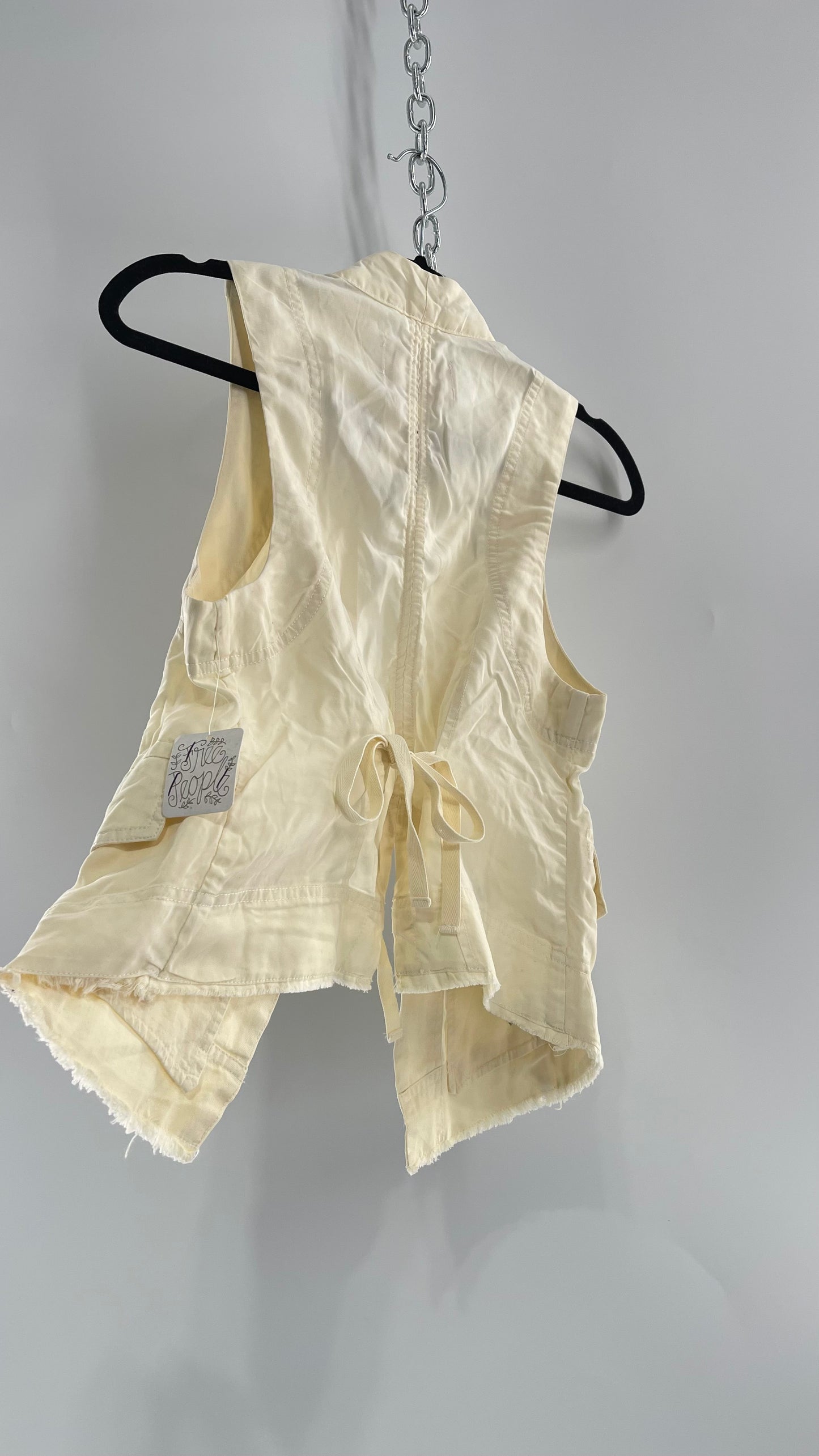 Free People Off White Military Style Vest with Tags Attached (XS)