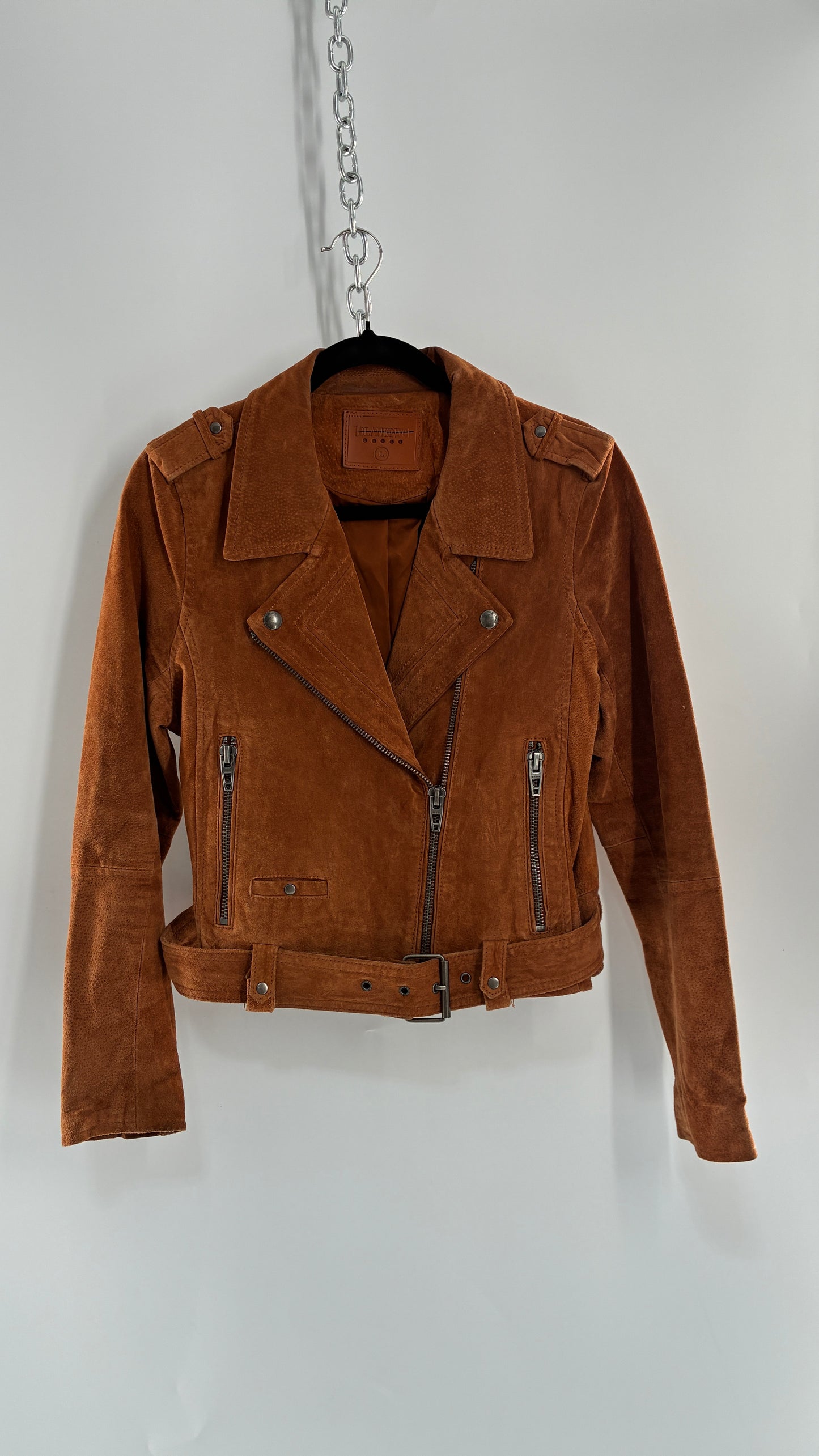 Vintage BLANK NYC Suede Leather Motorcycle Jacket (Large)