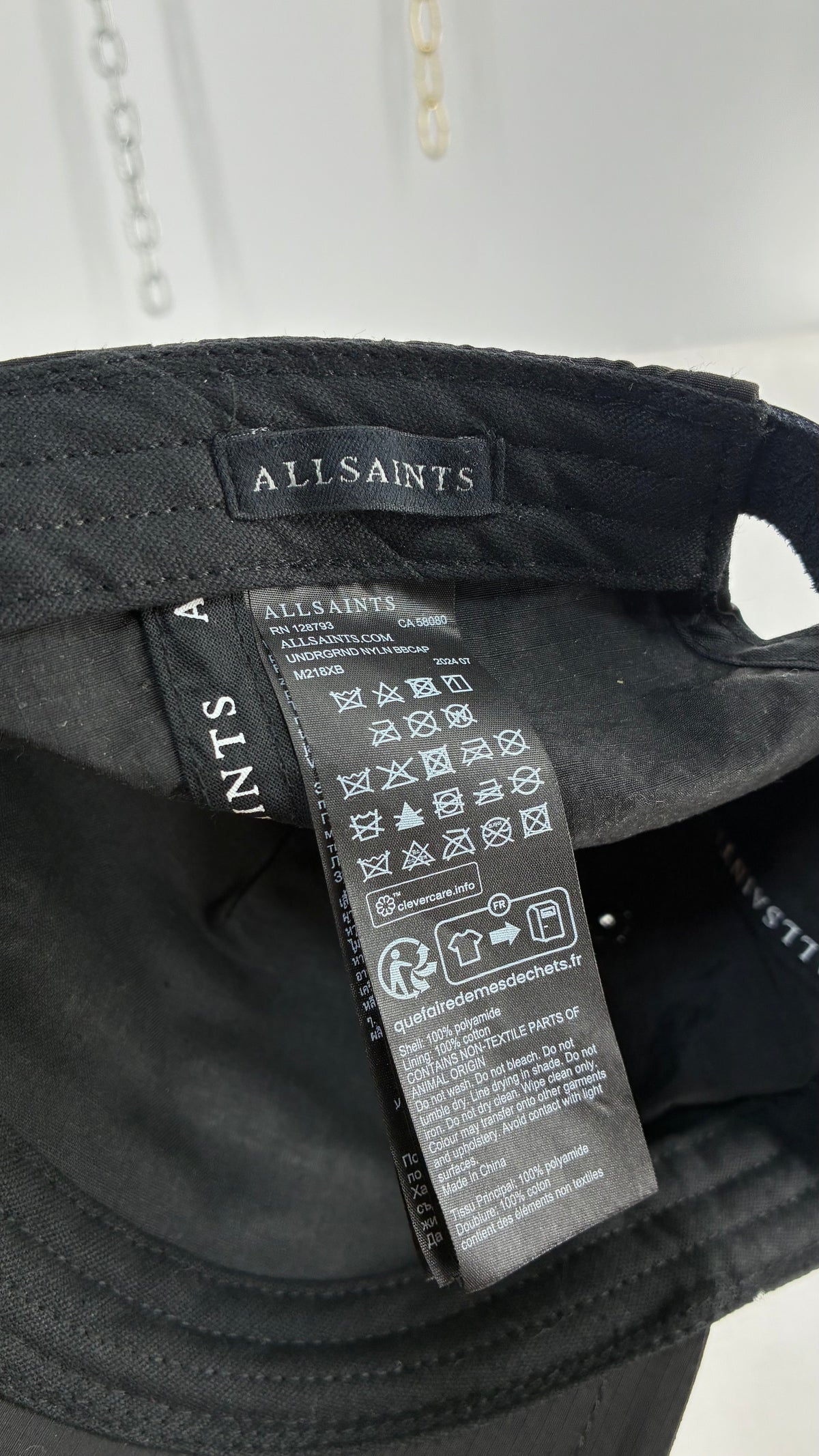 Vintage ALLSAINTS Black Embroidered UNDERGROUND Logo Baseball Cap
