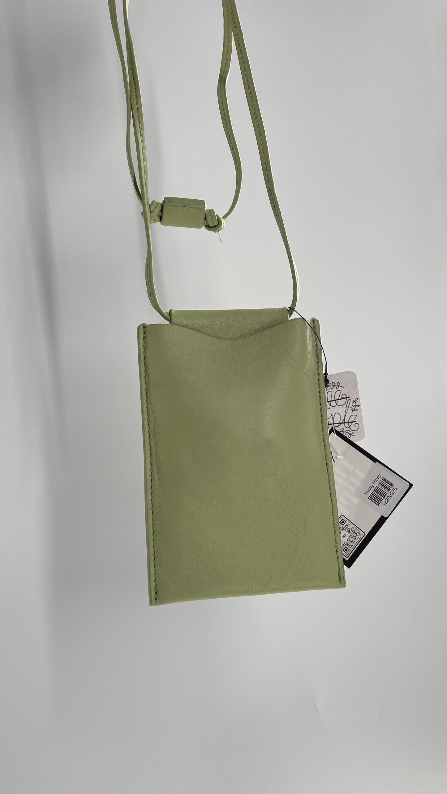 Free People Sage Green Crossbody Phone Pouch with Tags Attached