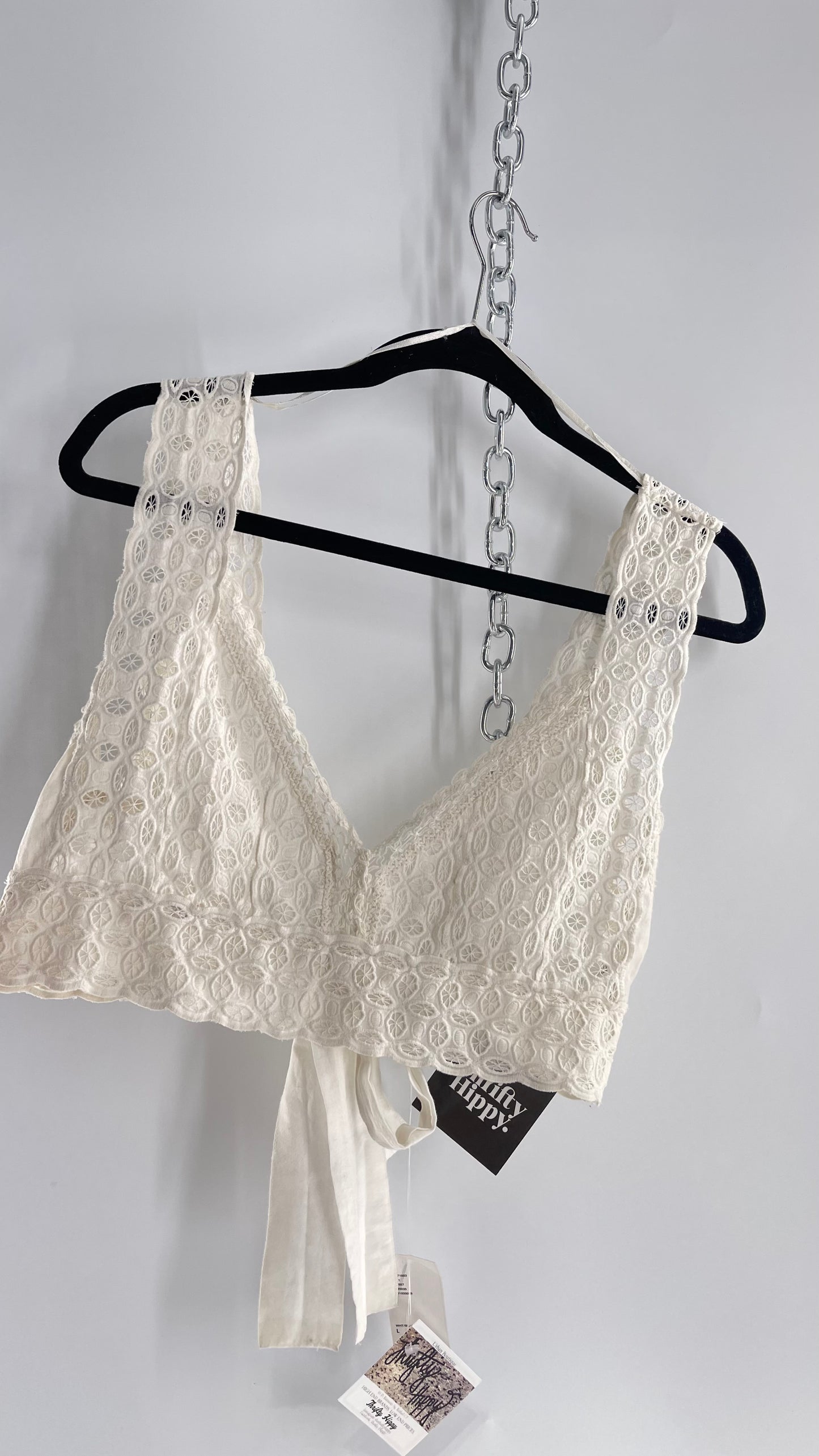 Urban Outfitters White Eyelet Lace Bustier with Tags Attached (Large)