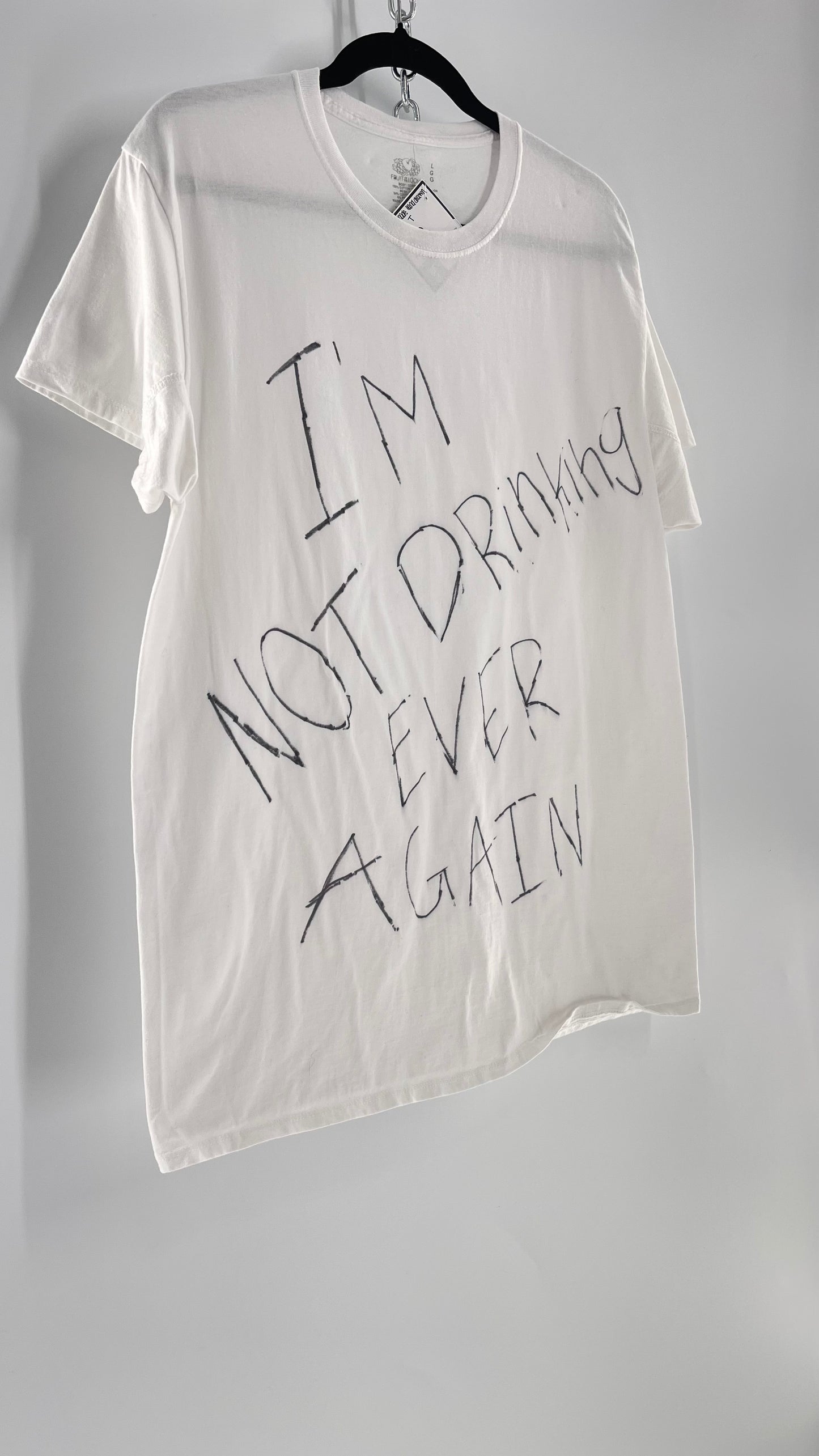 Nashville Souvenirs From Drinking Days Past Hand-drawn T “I’m Not Drinking Ever Again” (Large)