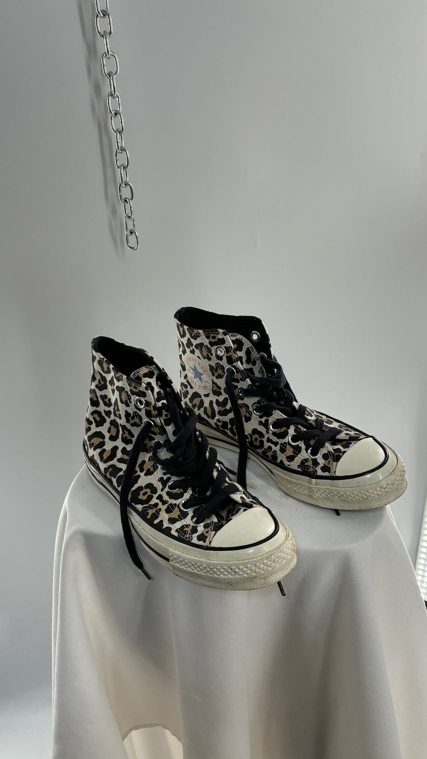 Vintage Converse Chuck Leopard Driftwood Ctas 70 Hi (W6.5)