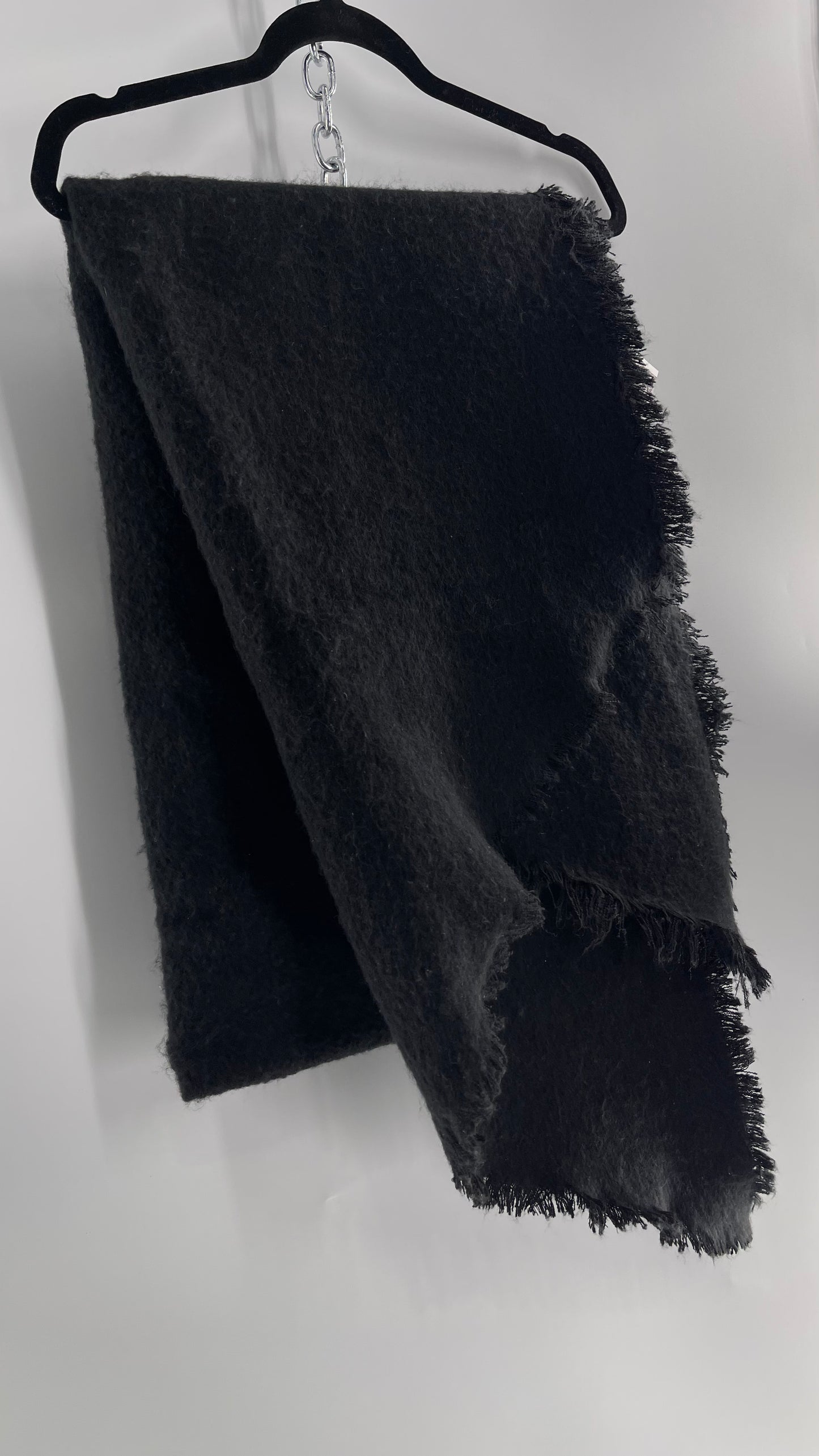 Free people Ultra Thick Voluminous Black Scarf