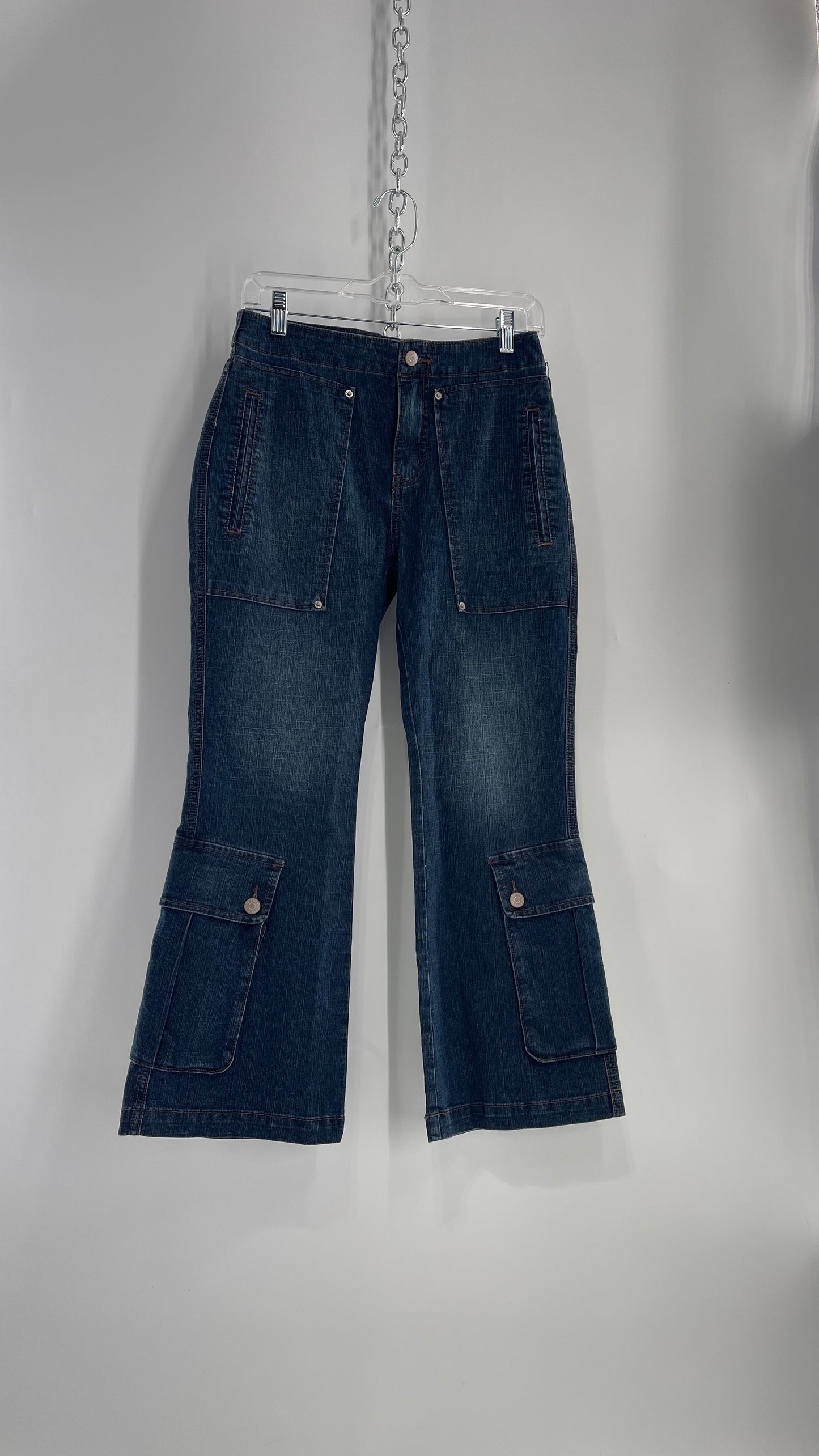 BDG Urban Outfitters Medium Wash Denim/Jeans with Pockets and Lace Up Back Detail (27)