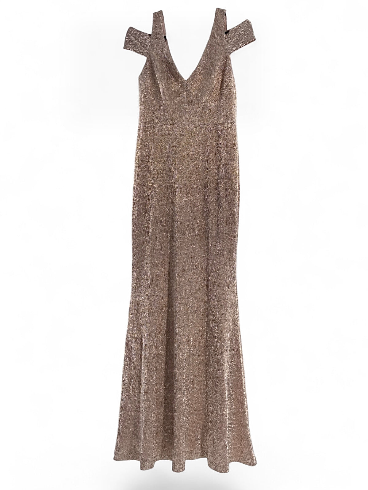 CALVIN KLEIN Nudish Pink Shimmer Sheen Mermaid Dress (10)