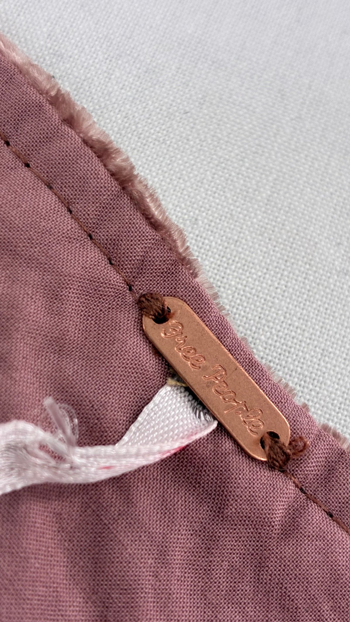 FREE PEOPLE Pink Velour Mini Skirt with Ribbon Detail and Tags Attached (0)
