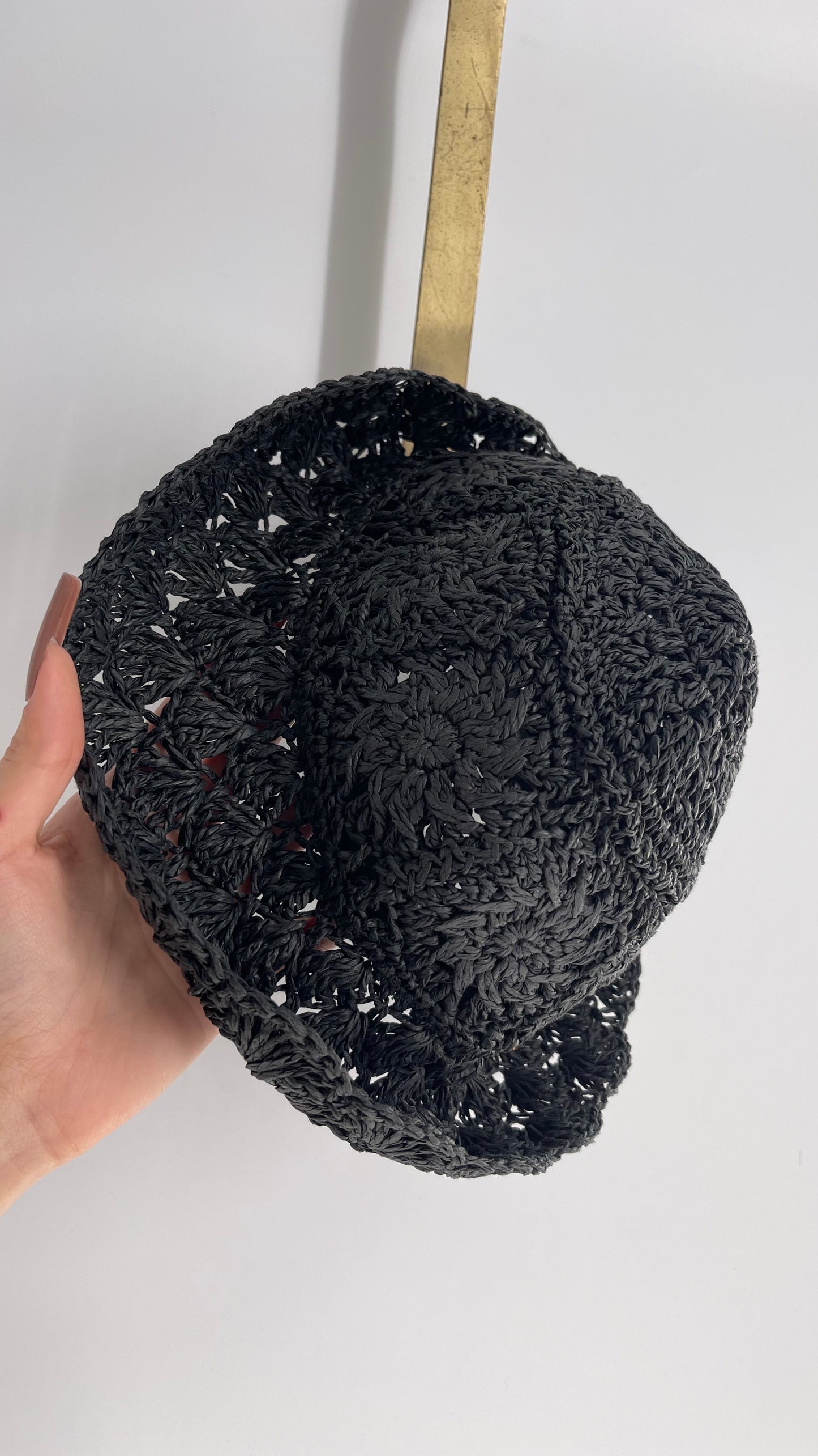Black Straw Sun/Bucket Hat