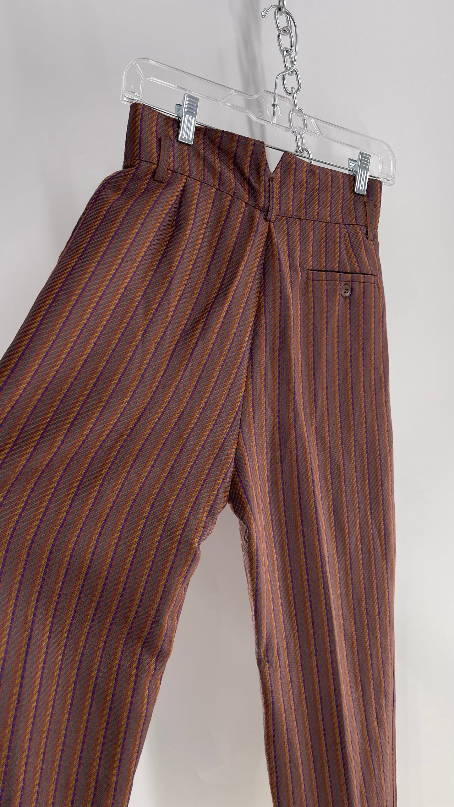 Vintage High Waisted Striped Trouser  (2)