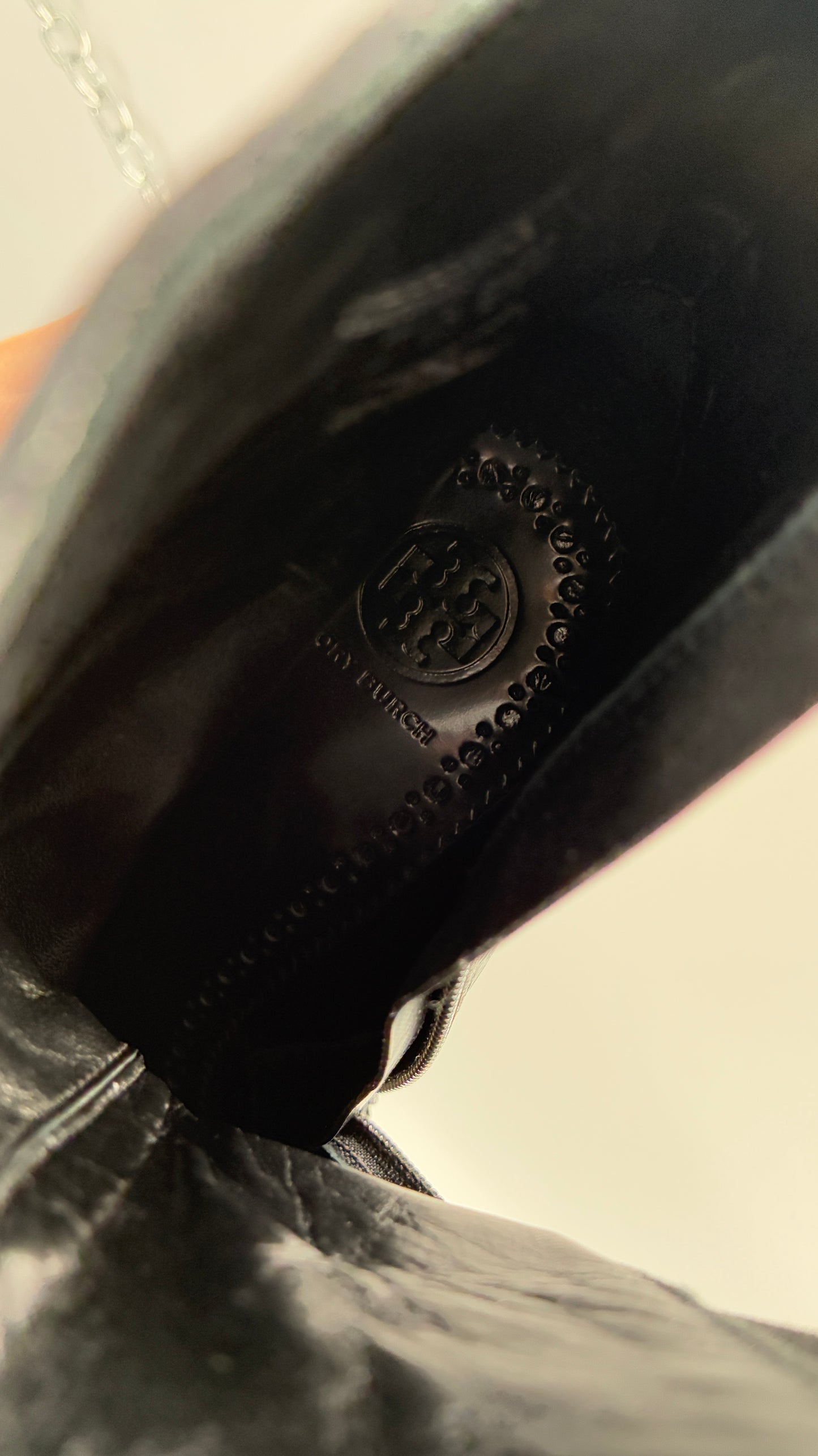 Vintage TORY BURCH Black Patent Leather Stiletto Boots  (9.5)