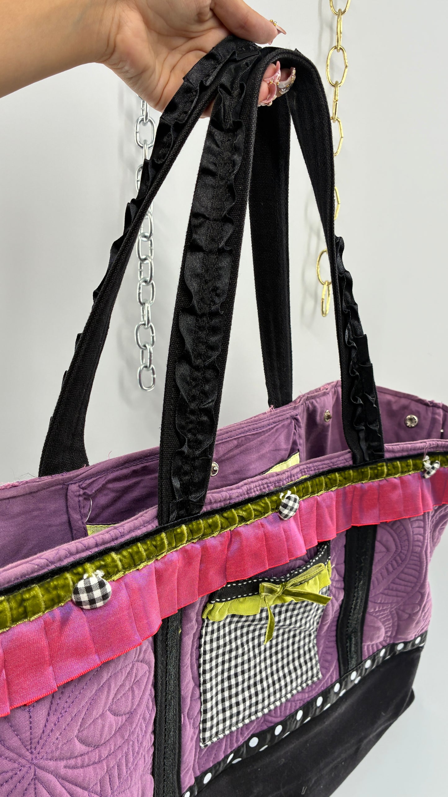 Vintage CARLEEN POWELL XL Quilted Tote Bag