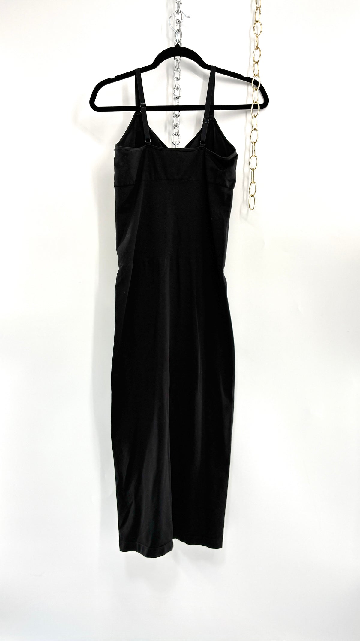 NWOT Black Spandex Thick Stretchy Midi Dress (M/L)