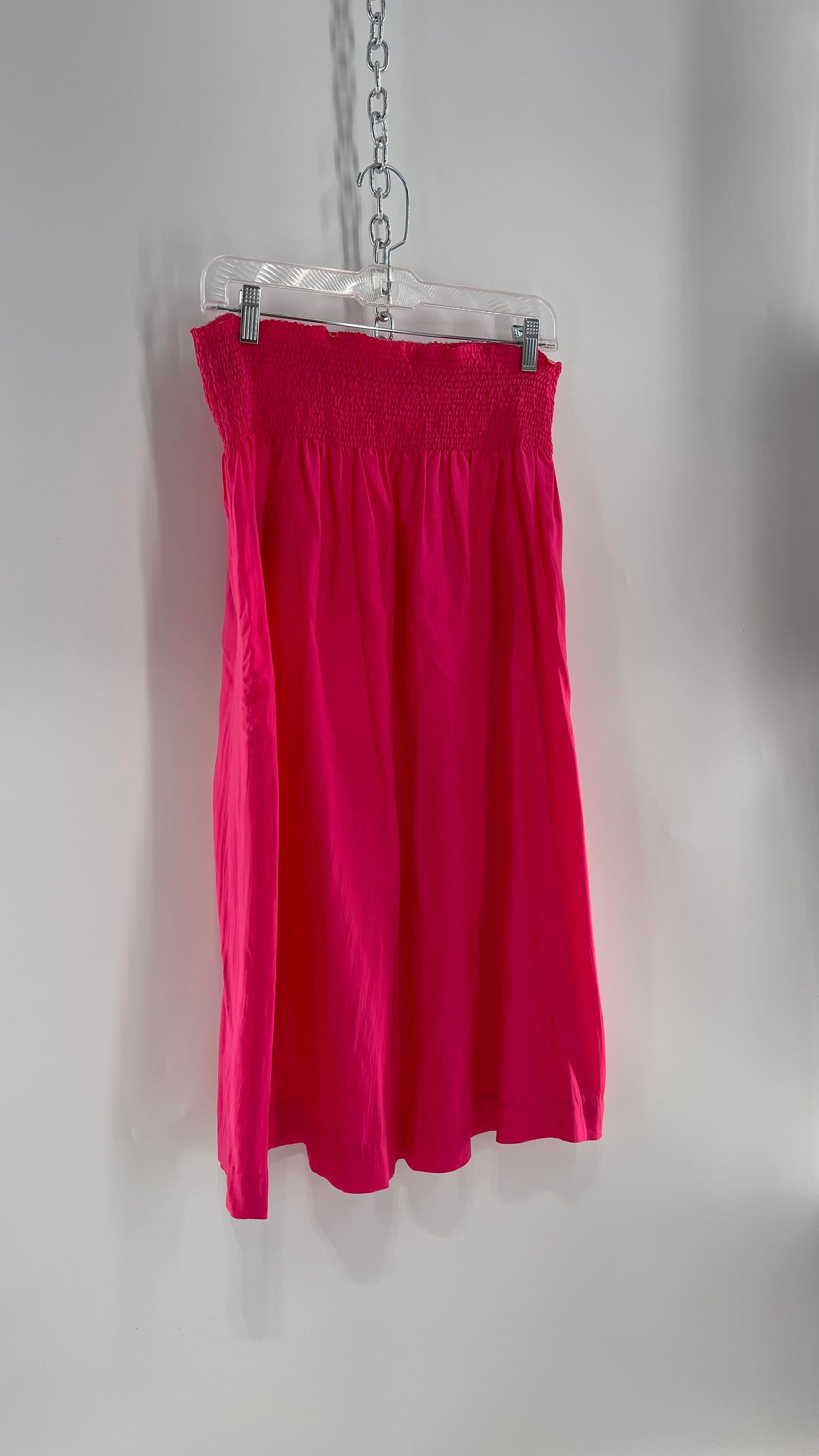 Vintage Ship n’ Shore Neon Pink 100% Silk Skirt (Medium)