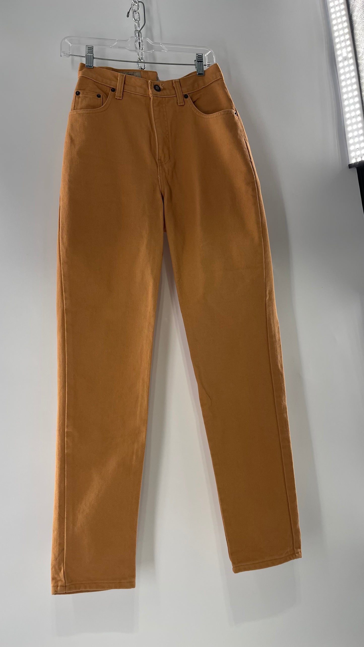 Vintage Mustard/Orange Express Ultra High Waisted Jeans with Old School Jacron (7/8)