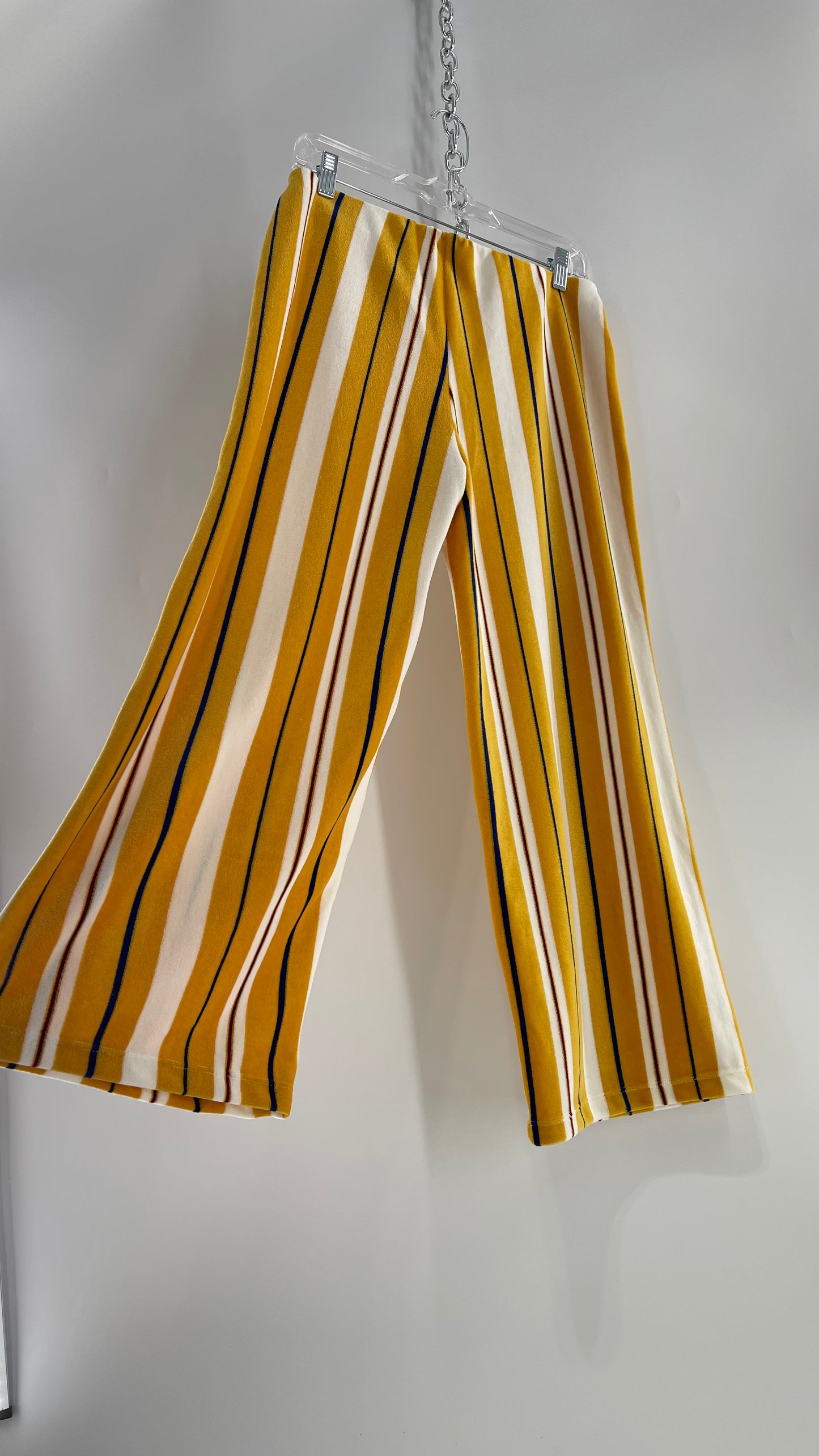 Urban Outfitters CroppedTerry Cloth Towel Yellow Striped Sweats (Medium)