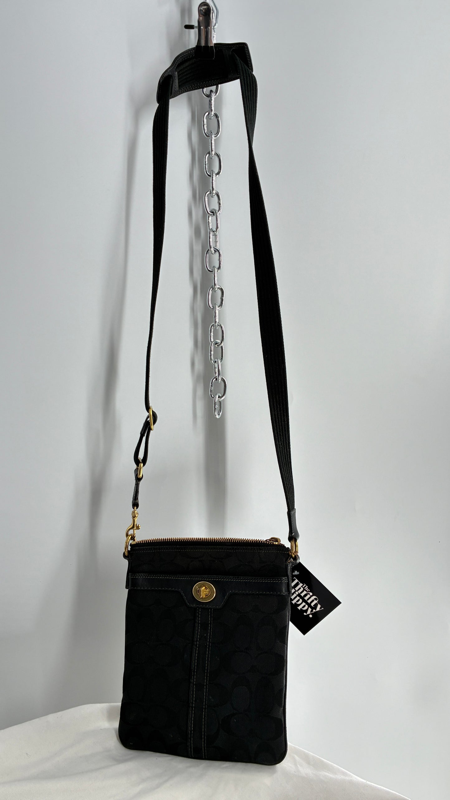 COACH Monogram Black Crossbody Purse