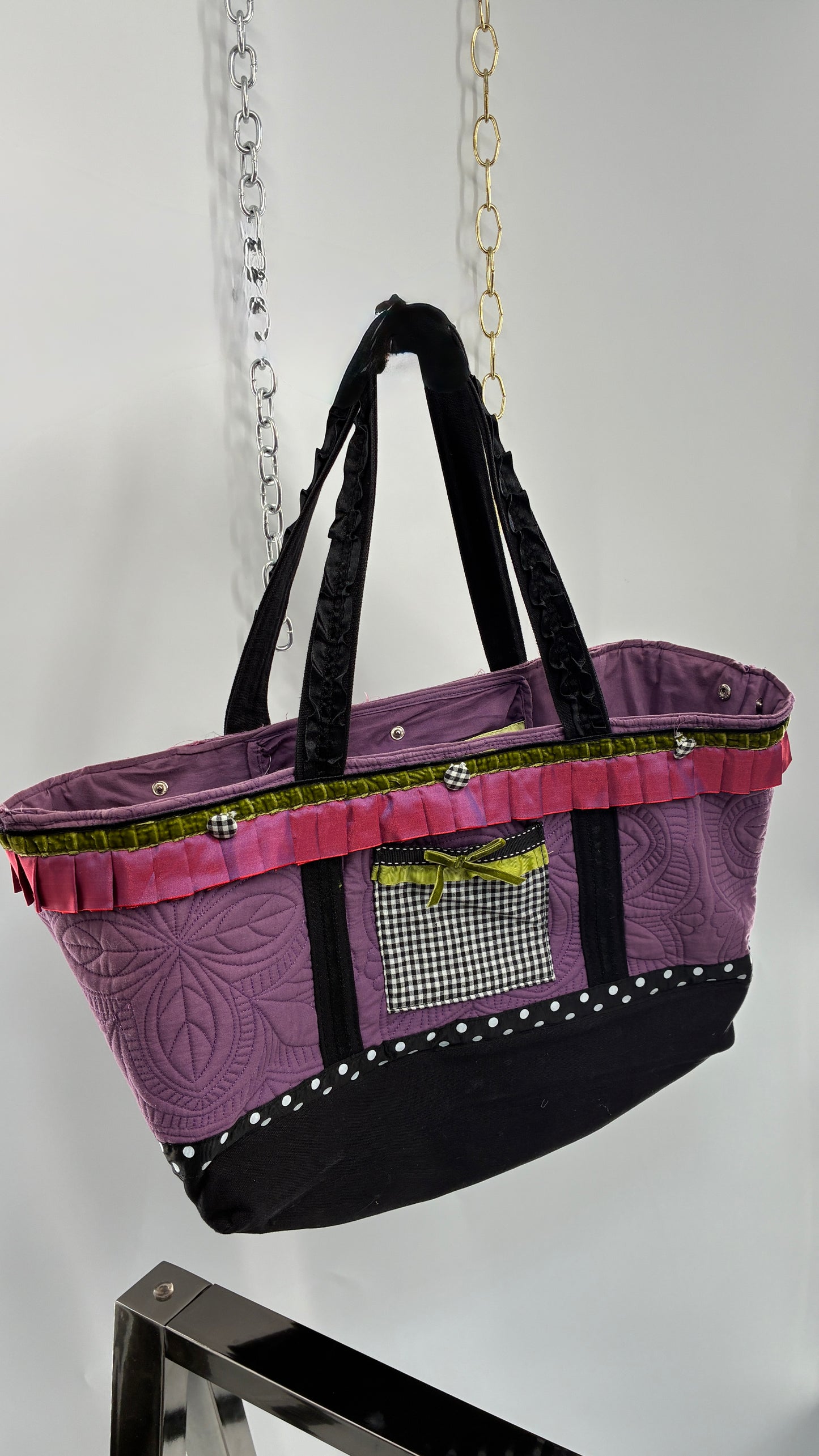 Vintage CARLEEN POWELL XL Quilted Tote Bag
