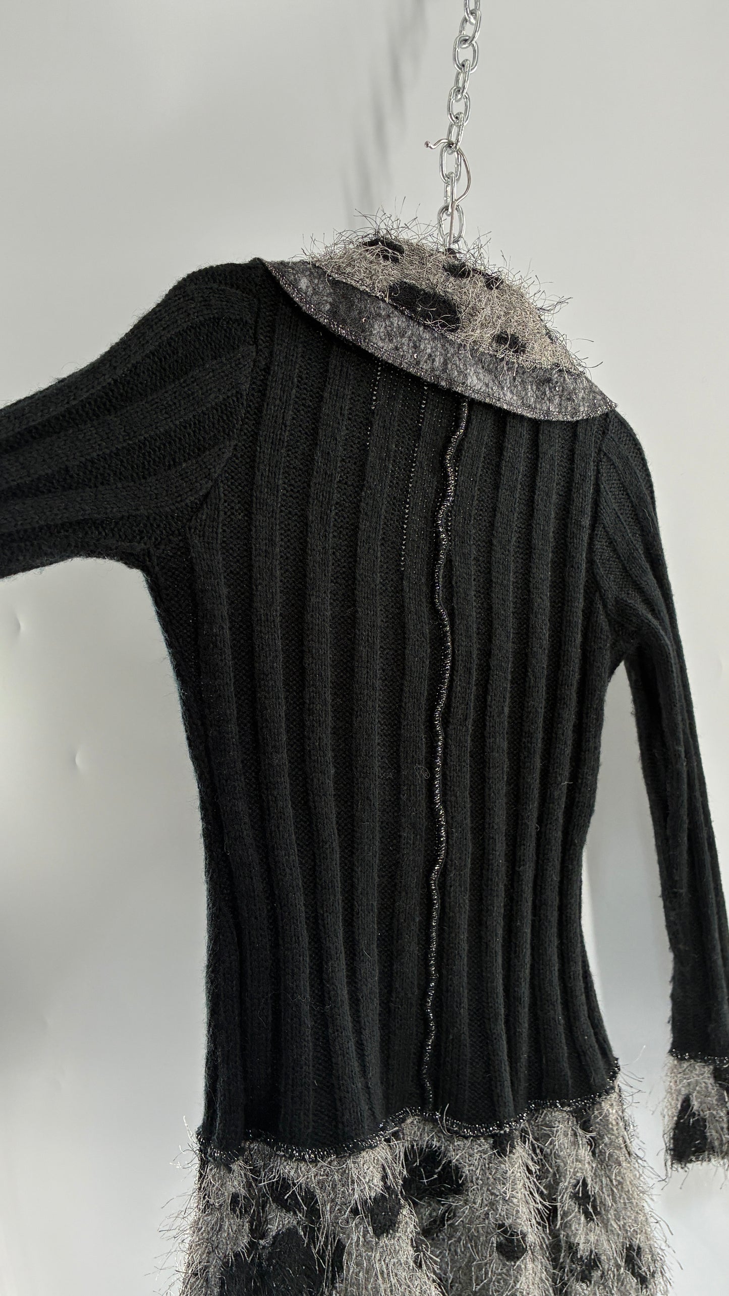 Vintage S|I|O|N|I Black, Grey Cardigan (Small)