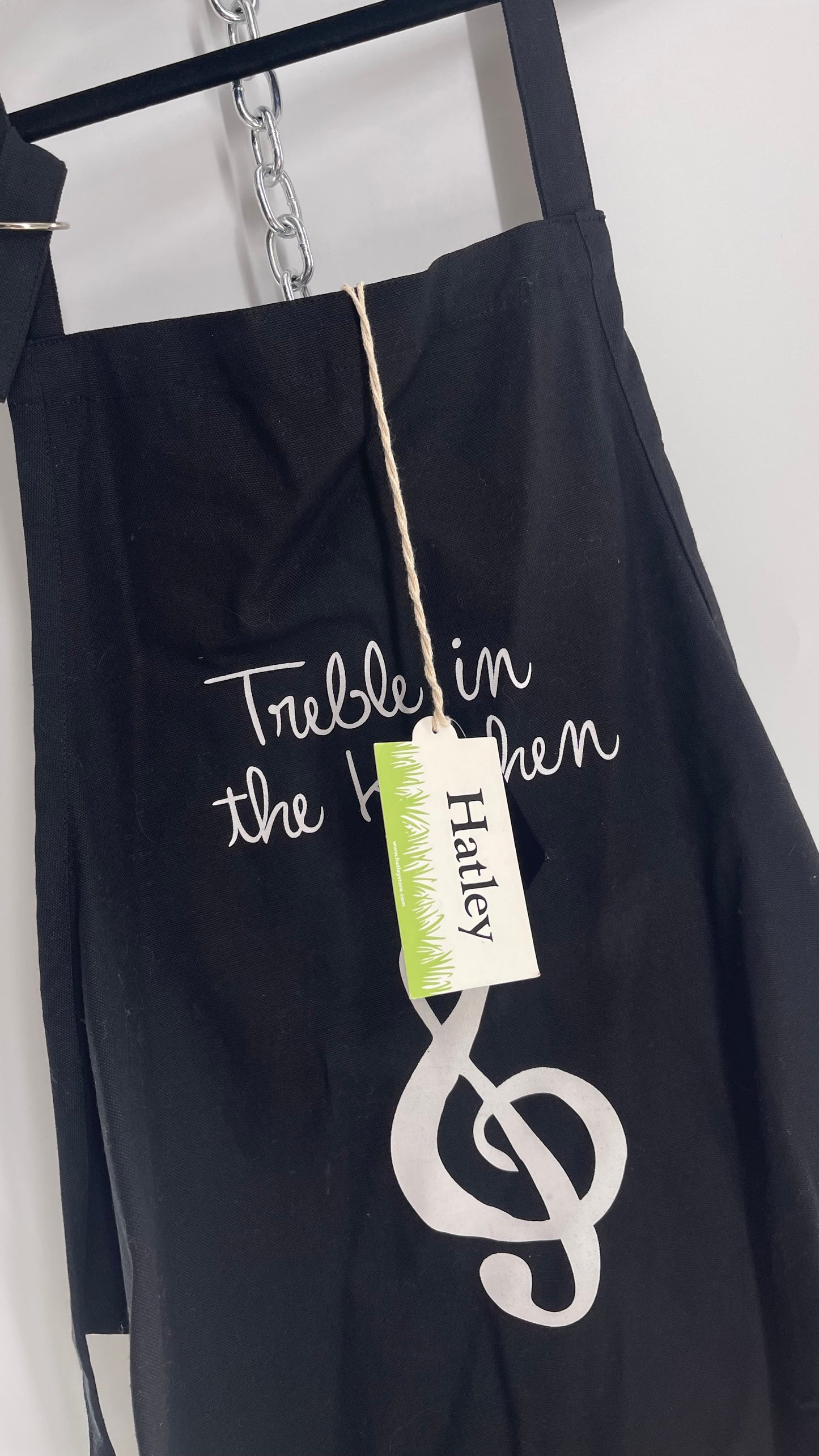 “Treble in the Kitchen” Hatley Apron with Tags Attached (One Size)