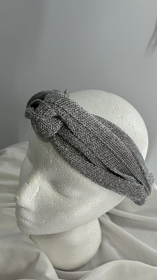 Free People Metallic Silver Mesh Headband