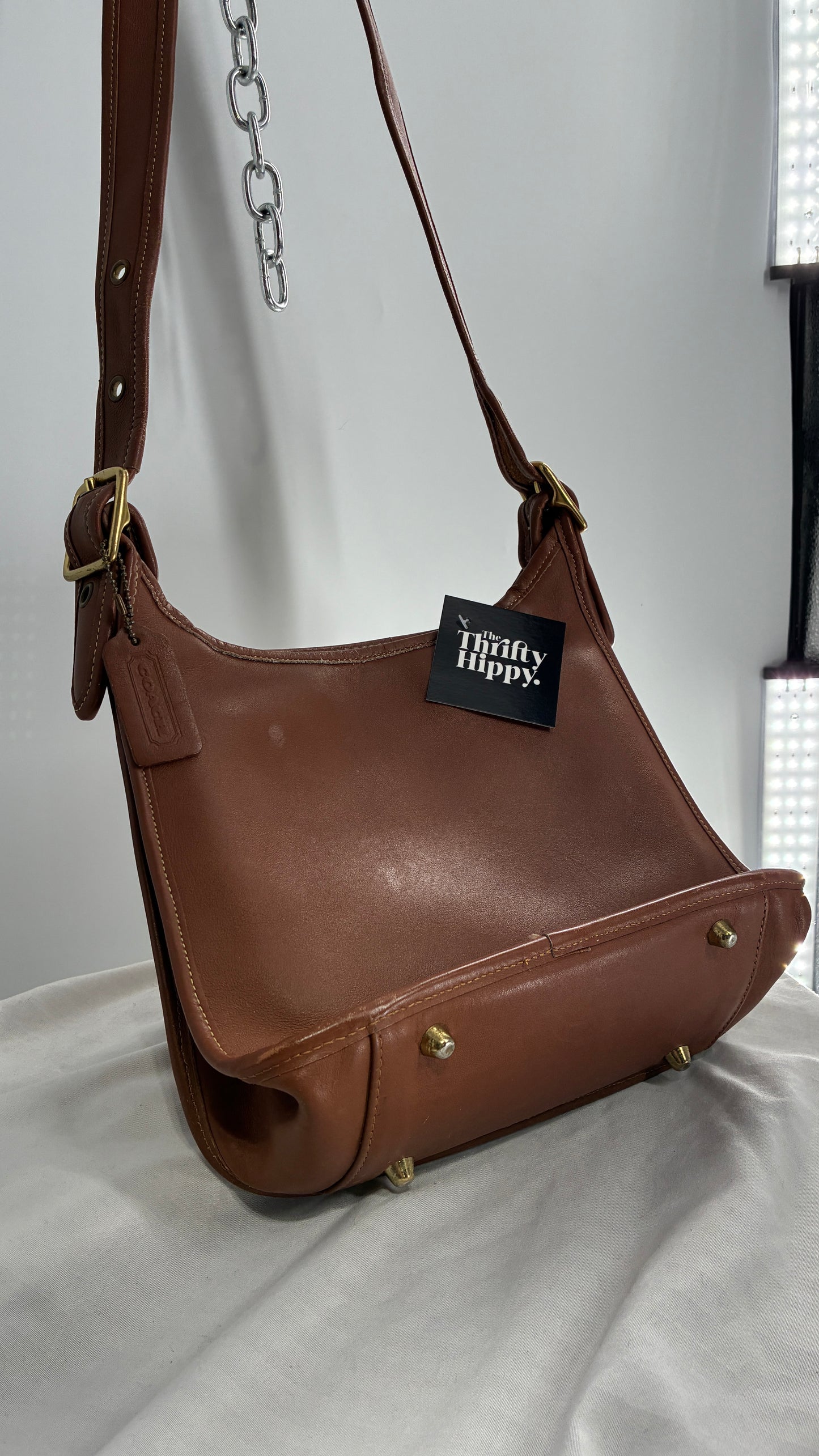 Vintage COACH Brown Leather Legacy Cross Body Shoulder Purse