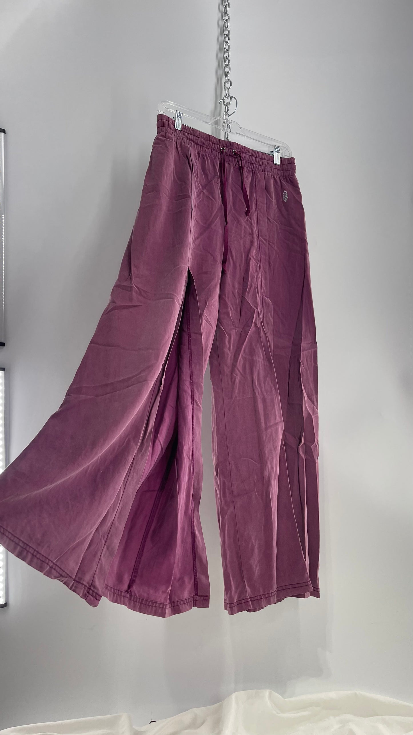 Free People Movement Pink/Purple Baggy Yoga Pant (Small)