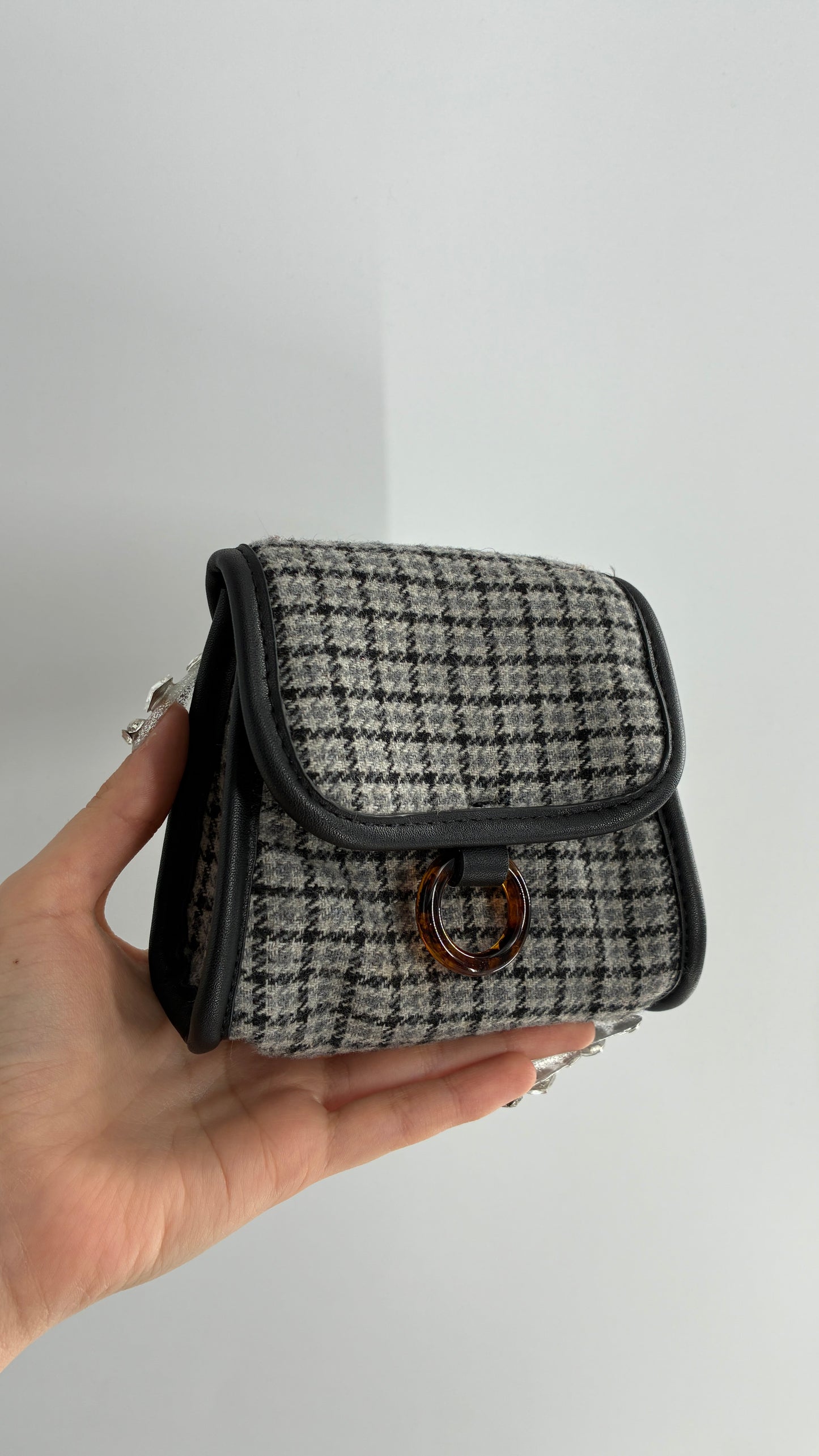 Woven Plaid Belt Bag