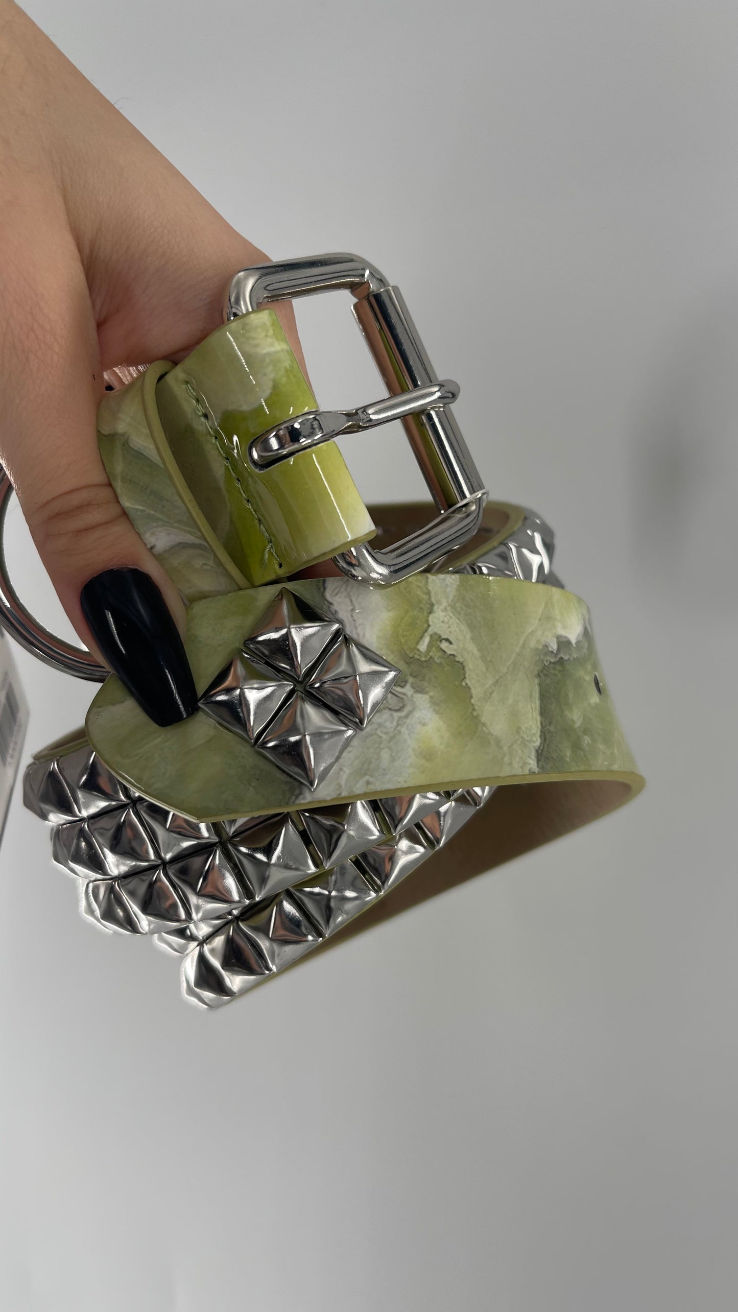 Urban Outfitters Marble Studded Belt (Medium)